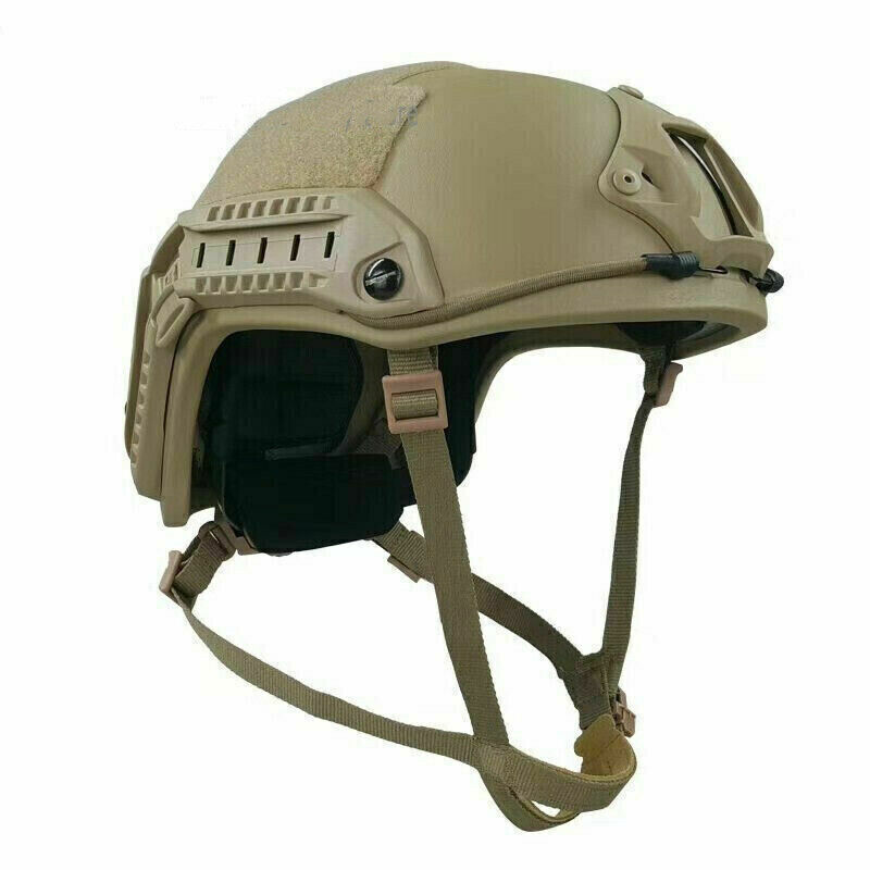 US NOW FAST NIJ IIIA Ballistic Helmet UHMW-PE Bulletproof Khaki Military M/L 