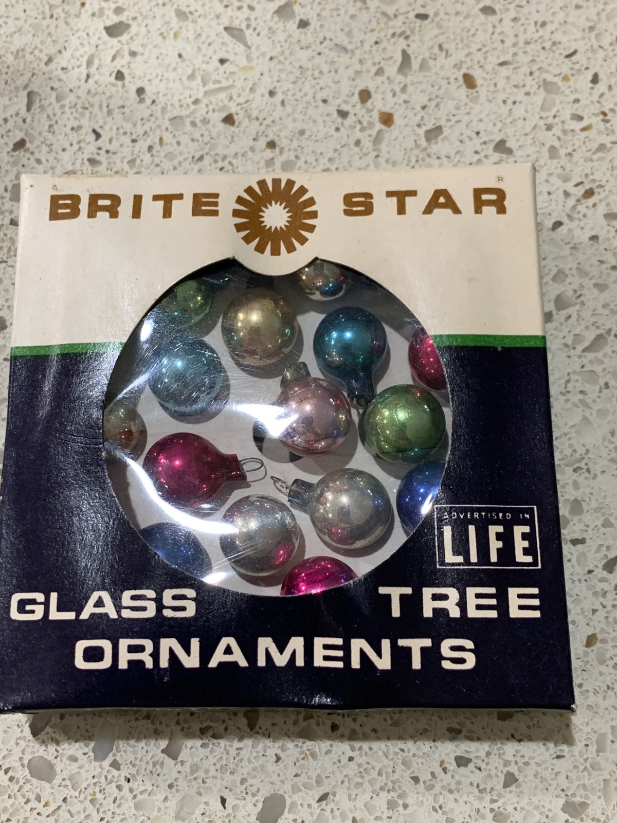 15 Vtg Japan Green Blue Pink Gold  Mercury Glass Miniature Christmas Ornaments 