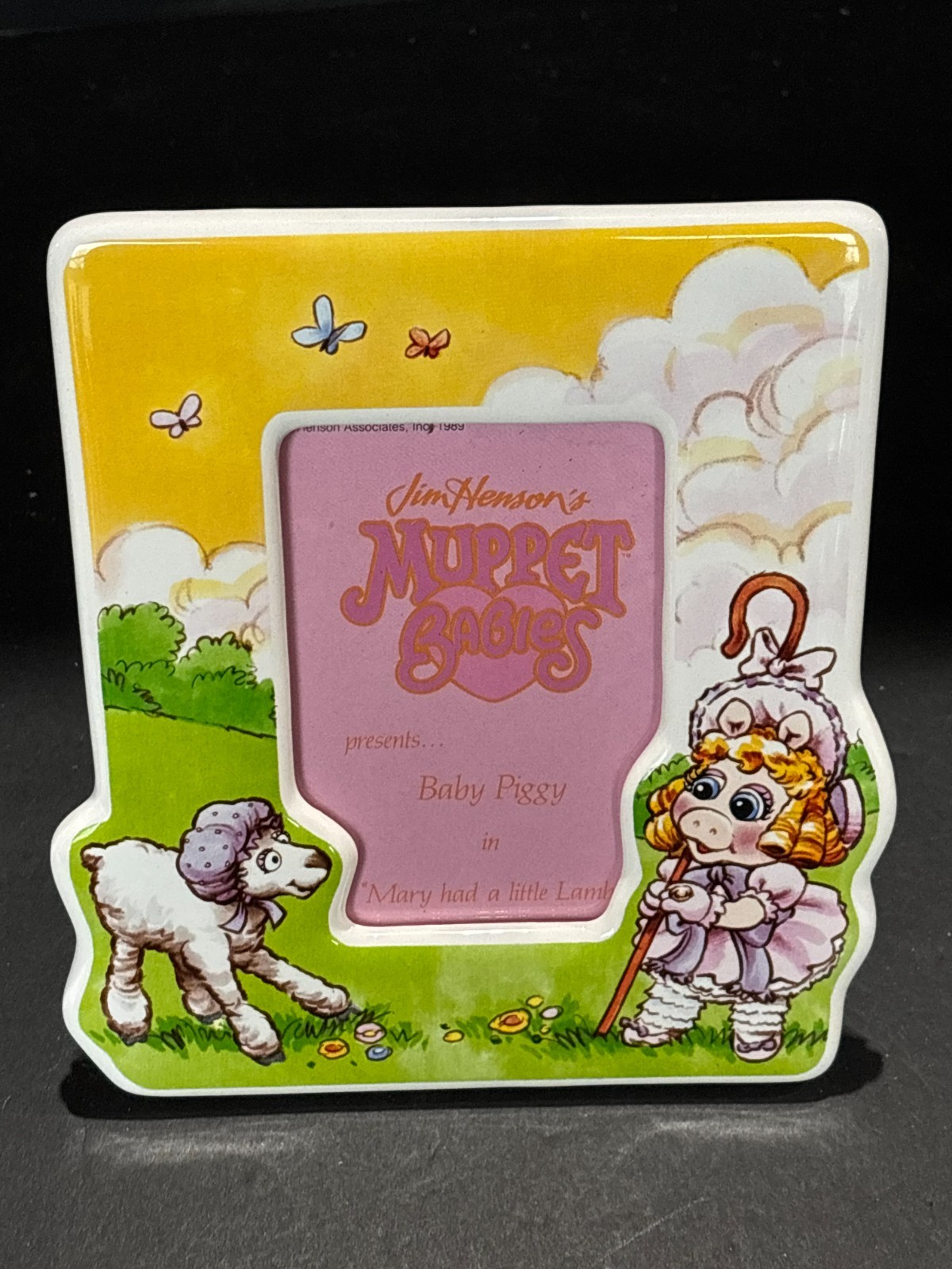 NEW Muppet Babies Miss Piggy 1989 Picture Frame Henson Dakin Vintage Baby