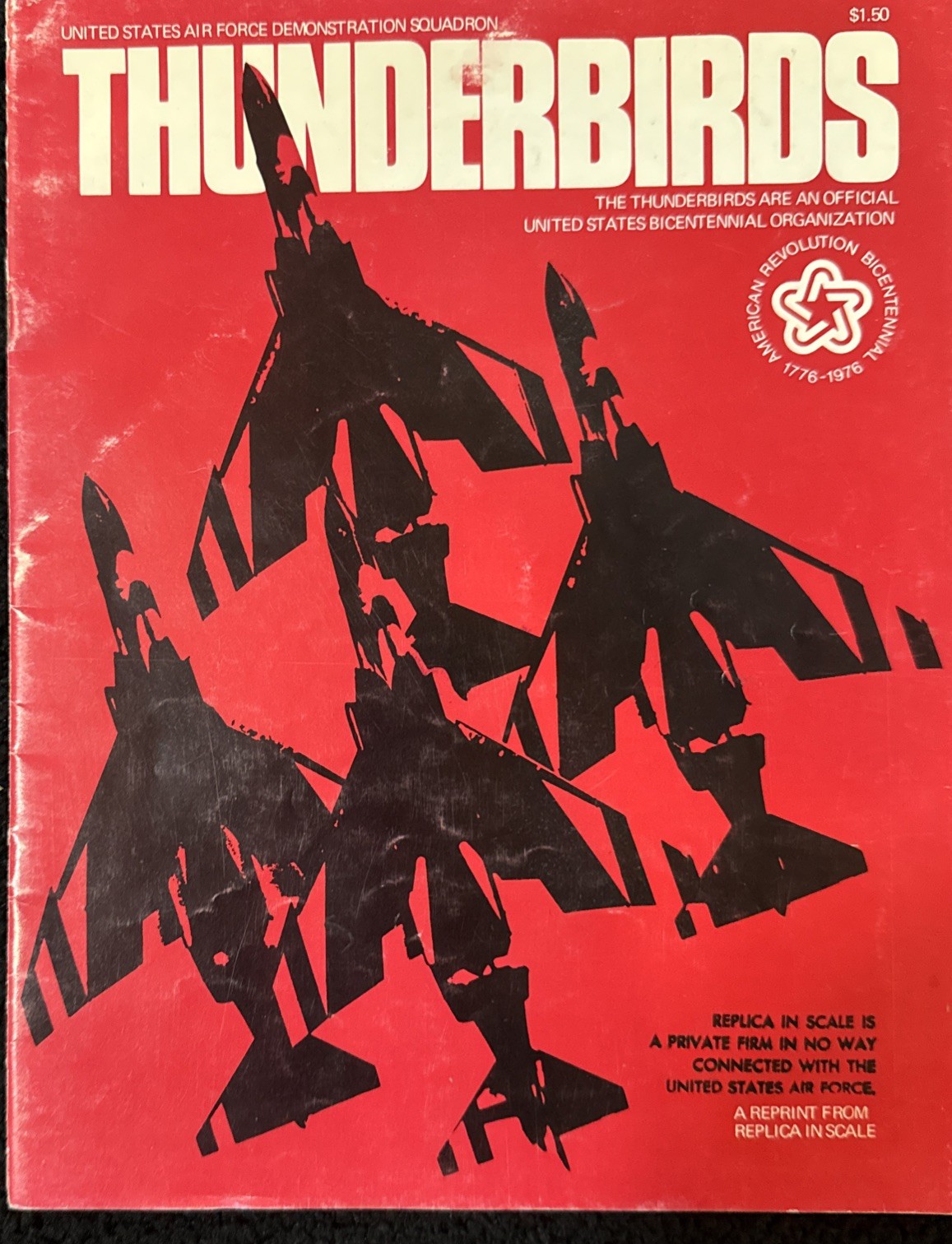USAF Thunderbirds 1976 Bicentennial Souvenir Publication, Very Good Condition