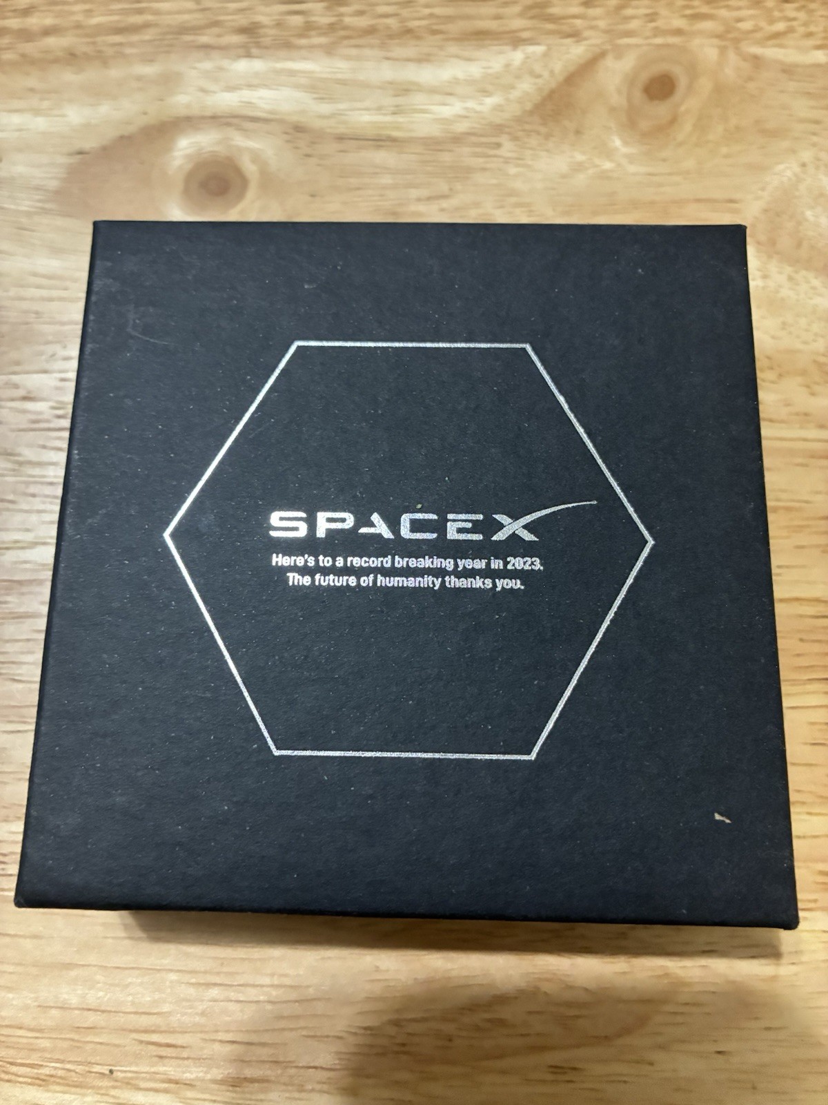 SpaceX 2023 Commemorative Hexagon Medal Collectible in Box