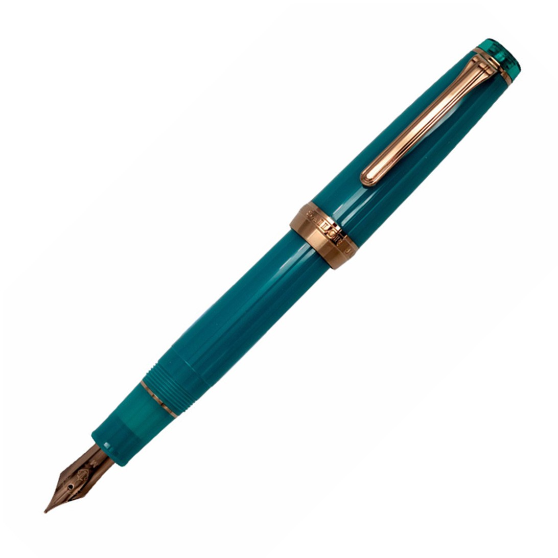 Sailor Pro Gear Regular Fountain Pen in Lucky Charm 2 Translucent Clover Teal- M