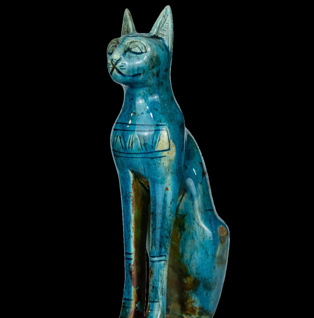 Egyptian Artifacts Unique Authentic Pharaonic Statue Of Egyptian Goddess Bastet