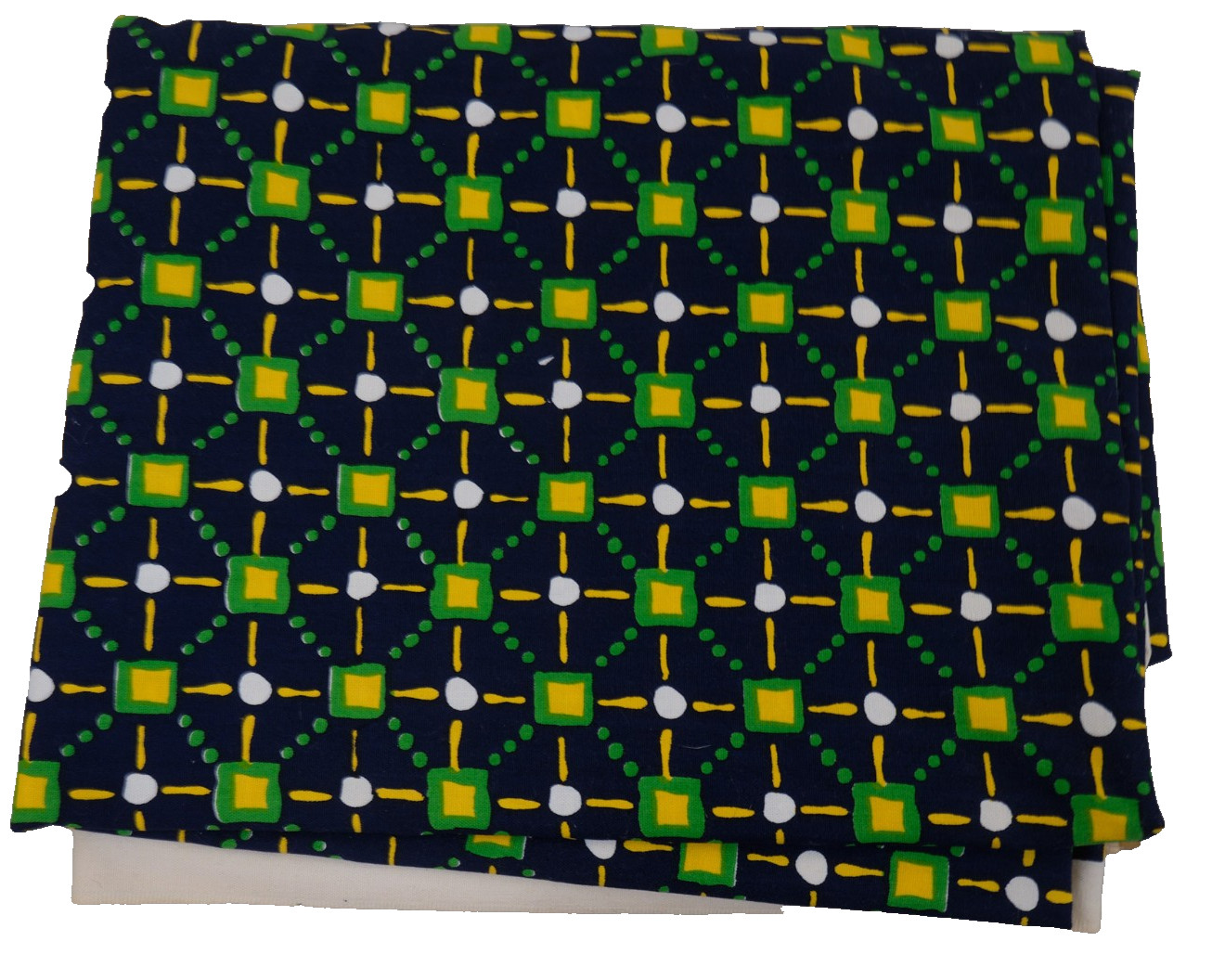 Vintage 60s Geometric Mod Cotton Fabric 47x114 (3 Yards)