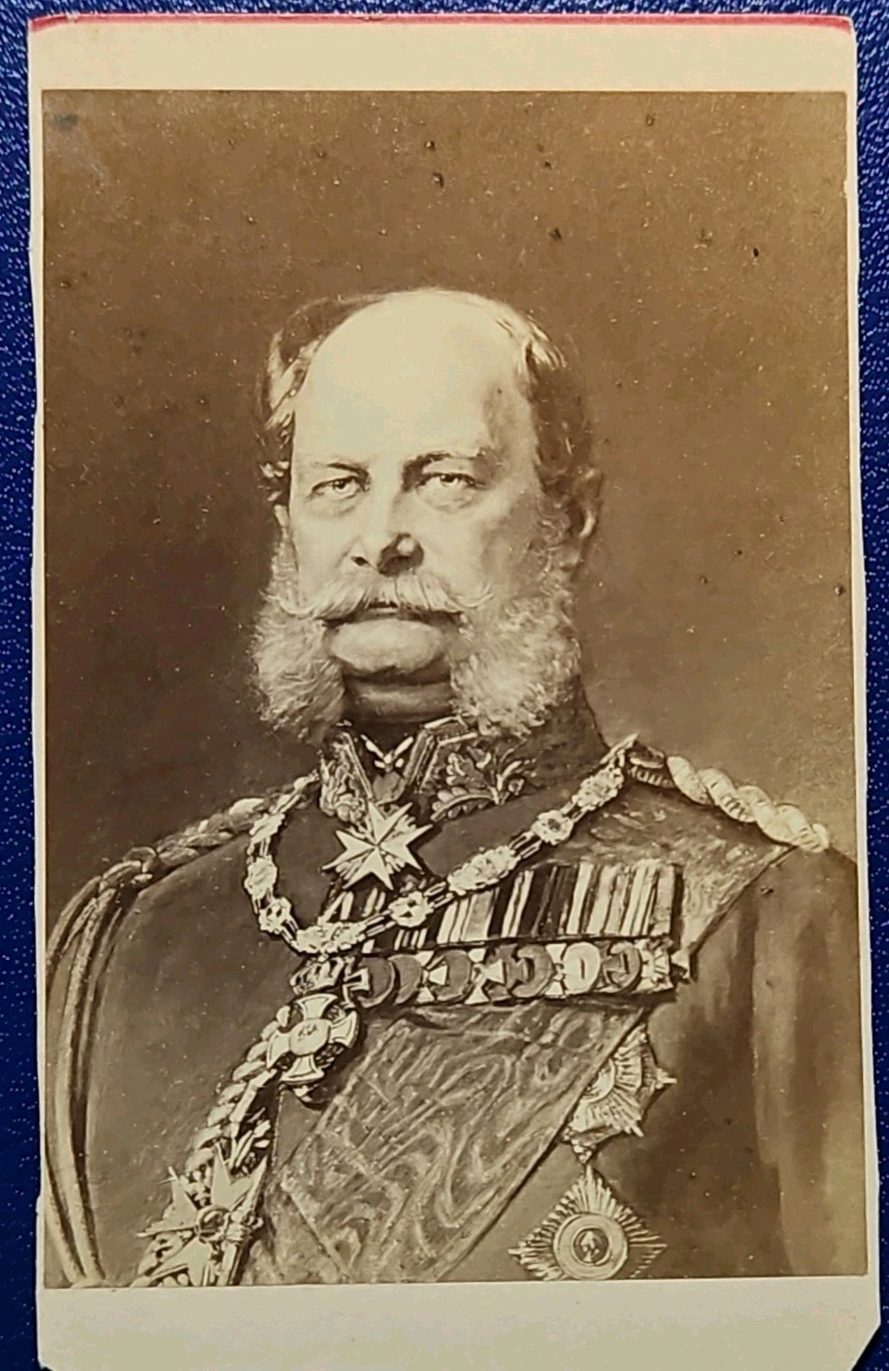 mini CDV Prussian emperor Wilhelm 1 the great 1871-1888 Berlin Backmark German