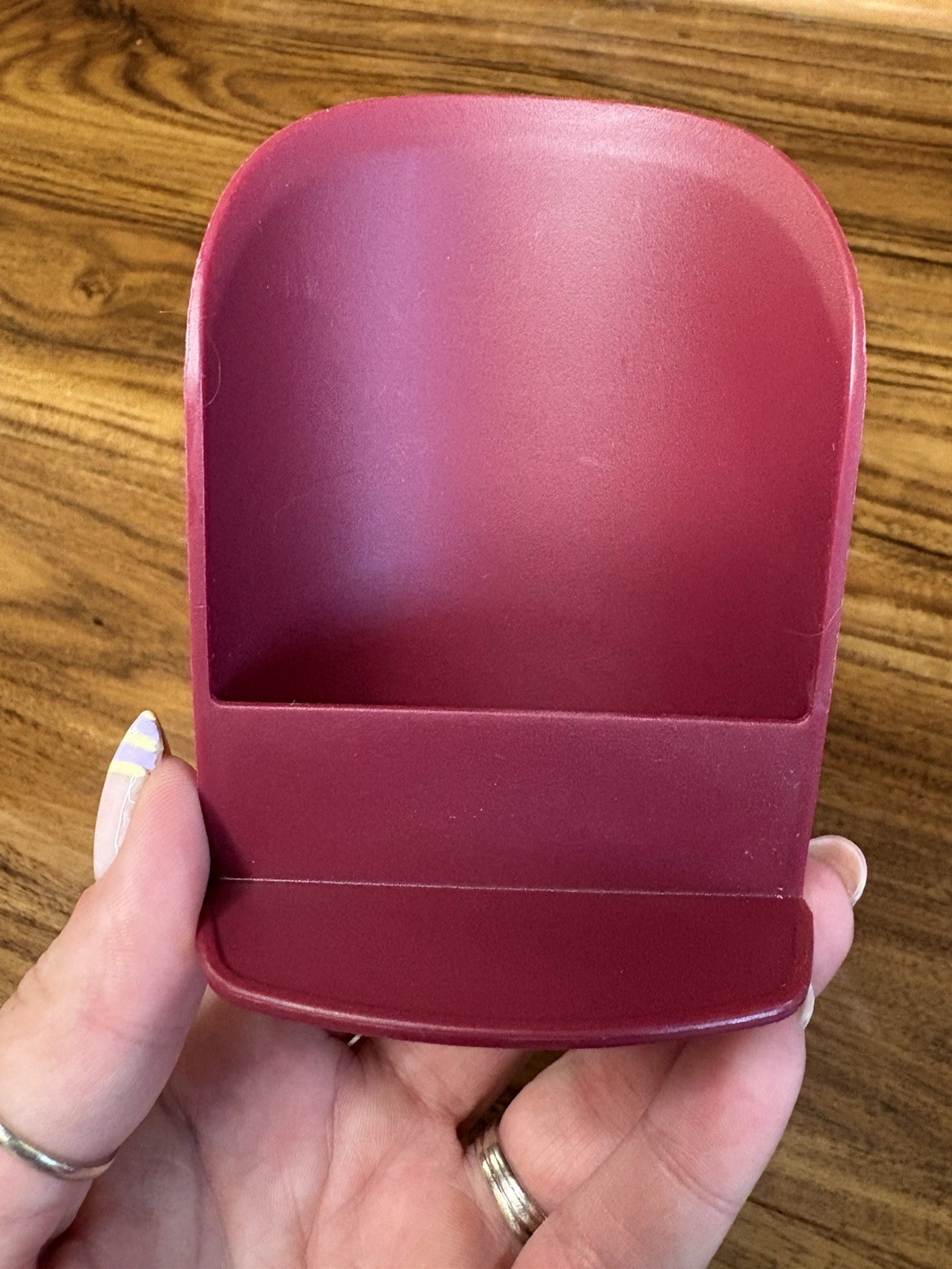 Vintage Rocker Tupperware Scoop 292-17 Burgundy Red 292 3” USA