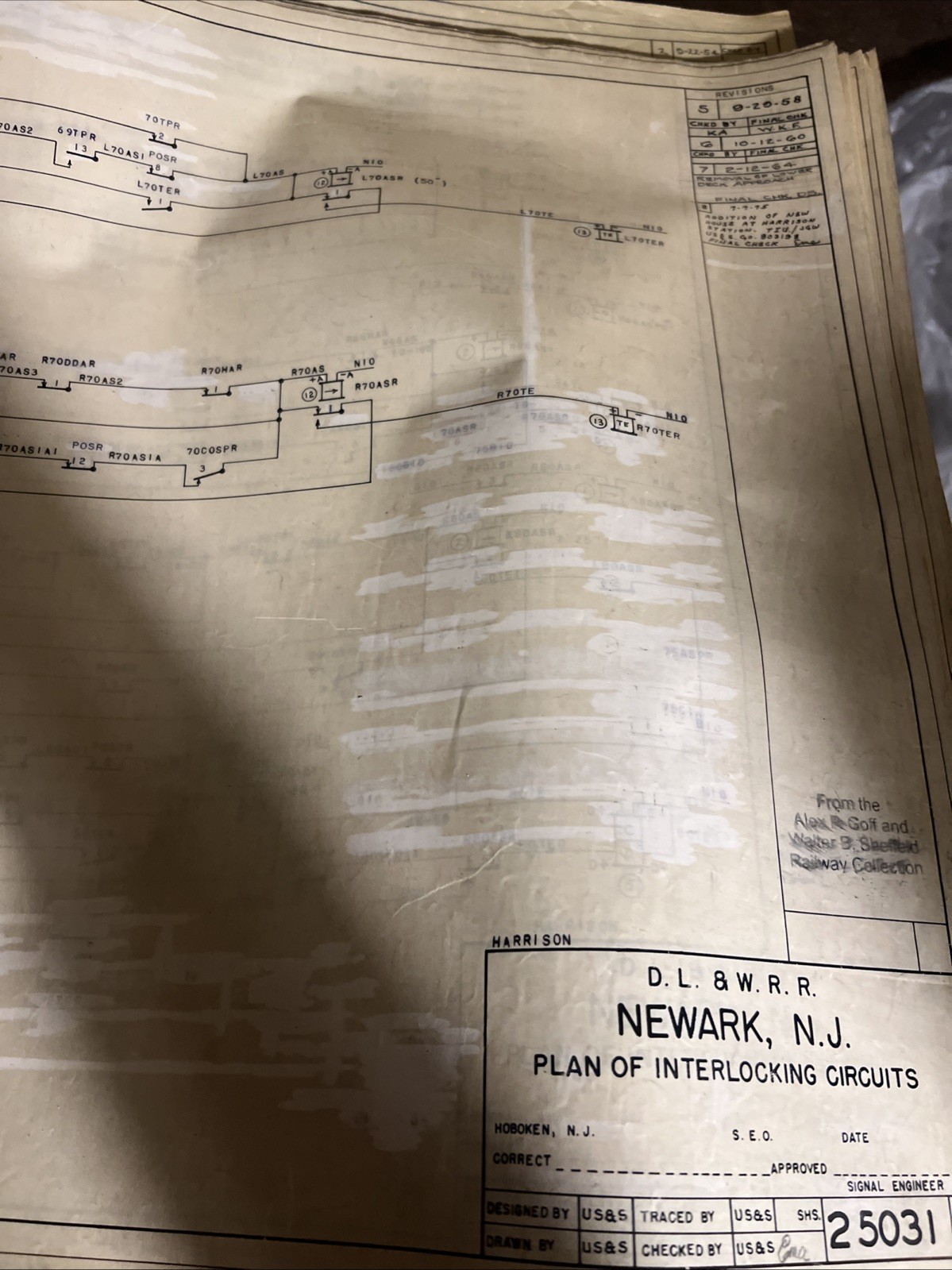DL&WRR Newark NJ Plans Of Interlocking Circuits 1958-1960 ,Excellent condition DL&WRR Newark NJ Plans Of Interlocking Circuits 1958-1960 ,Excellent condition
