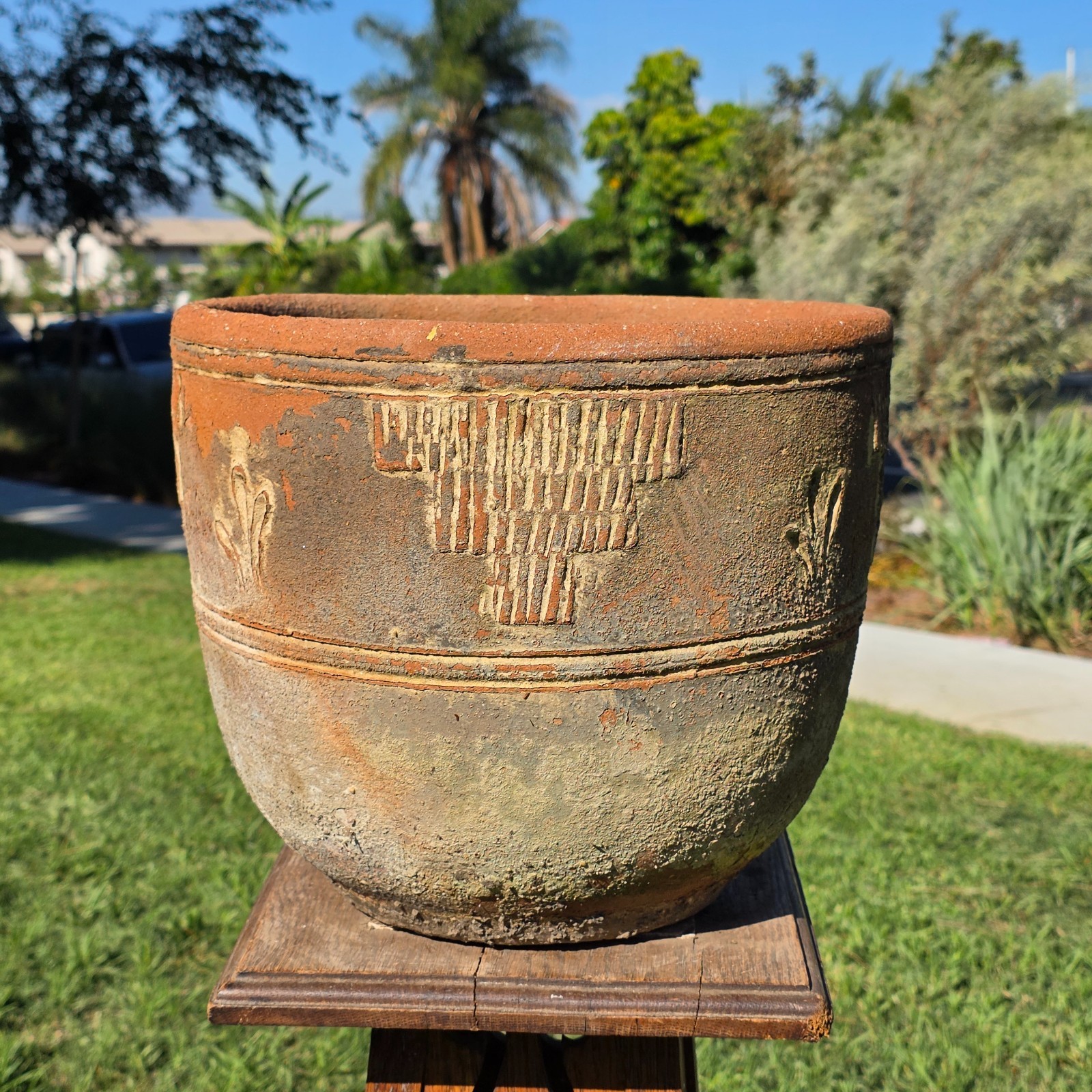 Vintage Mexican Terracotta Planter 13\ Vintage Mexican Terracotta Planter 13\