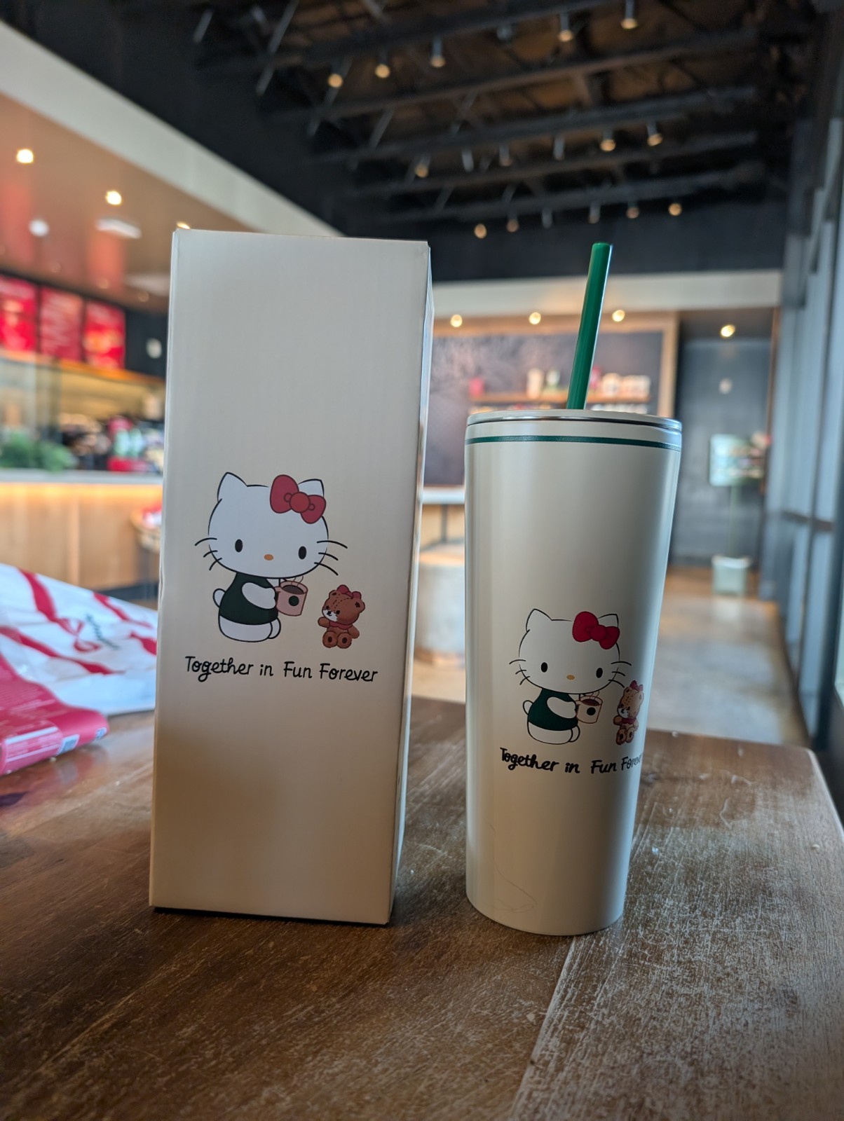 NEW Starbucks Hello Kitty 50th Anniversary Grande Cup 16Oz Limited Edition RARE