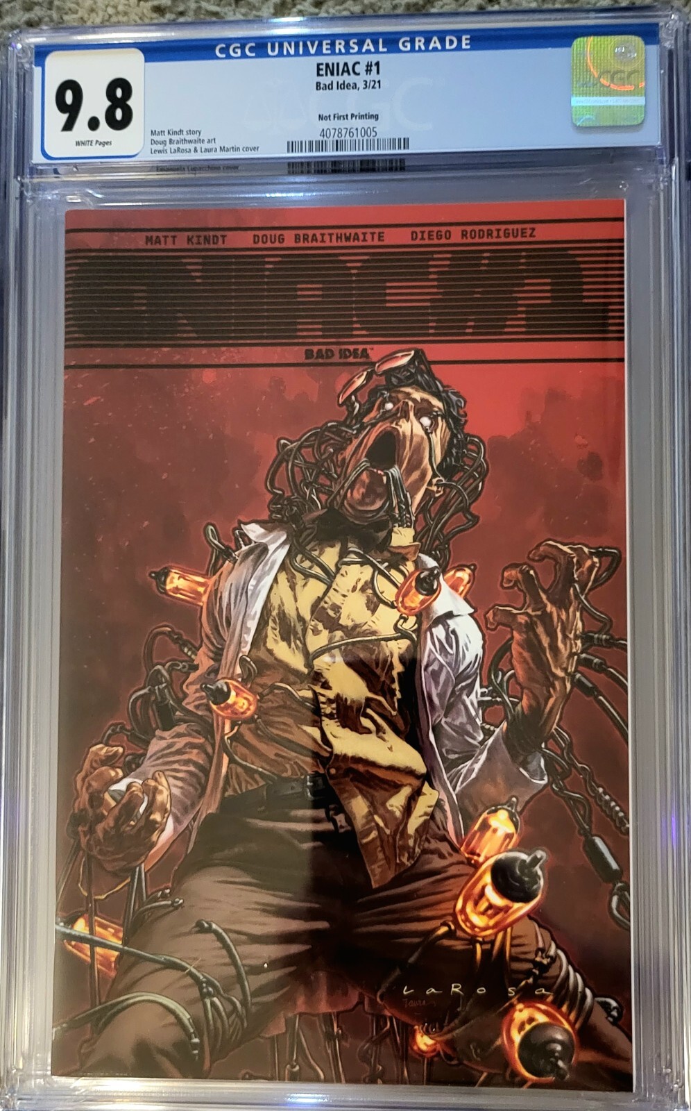 Eniac #1 CGC 9.8 - Not First Printing Edition - Bad Idea Comics 2021 -Matt Kindt Eniac #1 CGC 9.8 - Not First Printing Edition - Bad Idea Comics 2021 -Matt Kindt