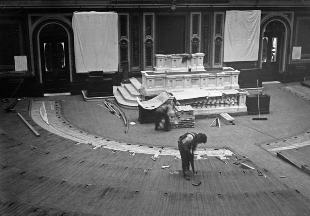 Workers tearing up floor House of Representatives US Capitol 1910-1915 Photo 1