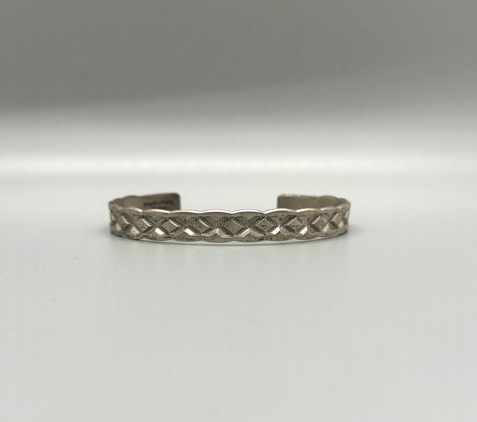 Vintage Navajo Sterling Silver Bracelet  Signed Douglas Ctaitty?