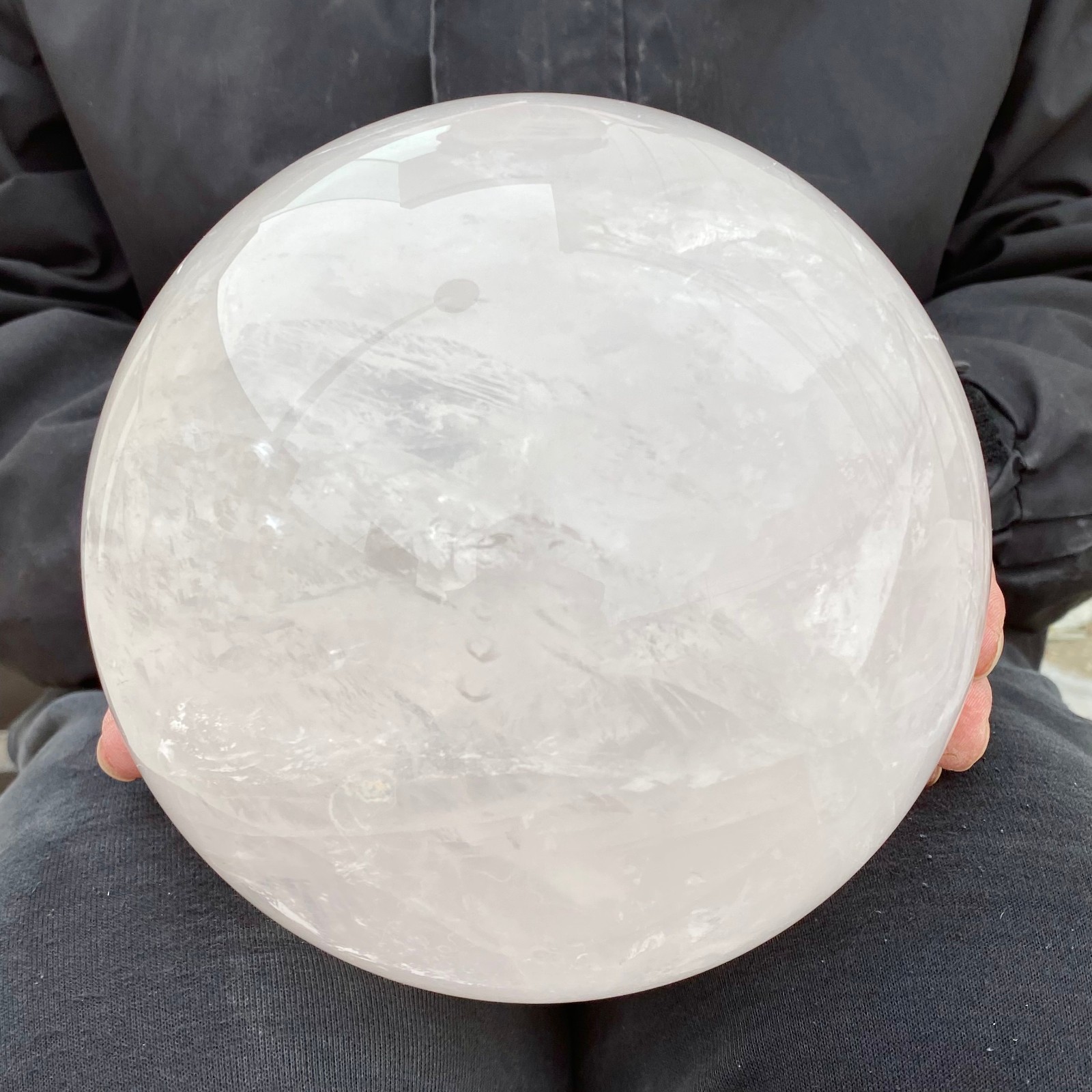 17.39LB Large Natural clear quartz sphere quartz crystal ball reiki Energy heali