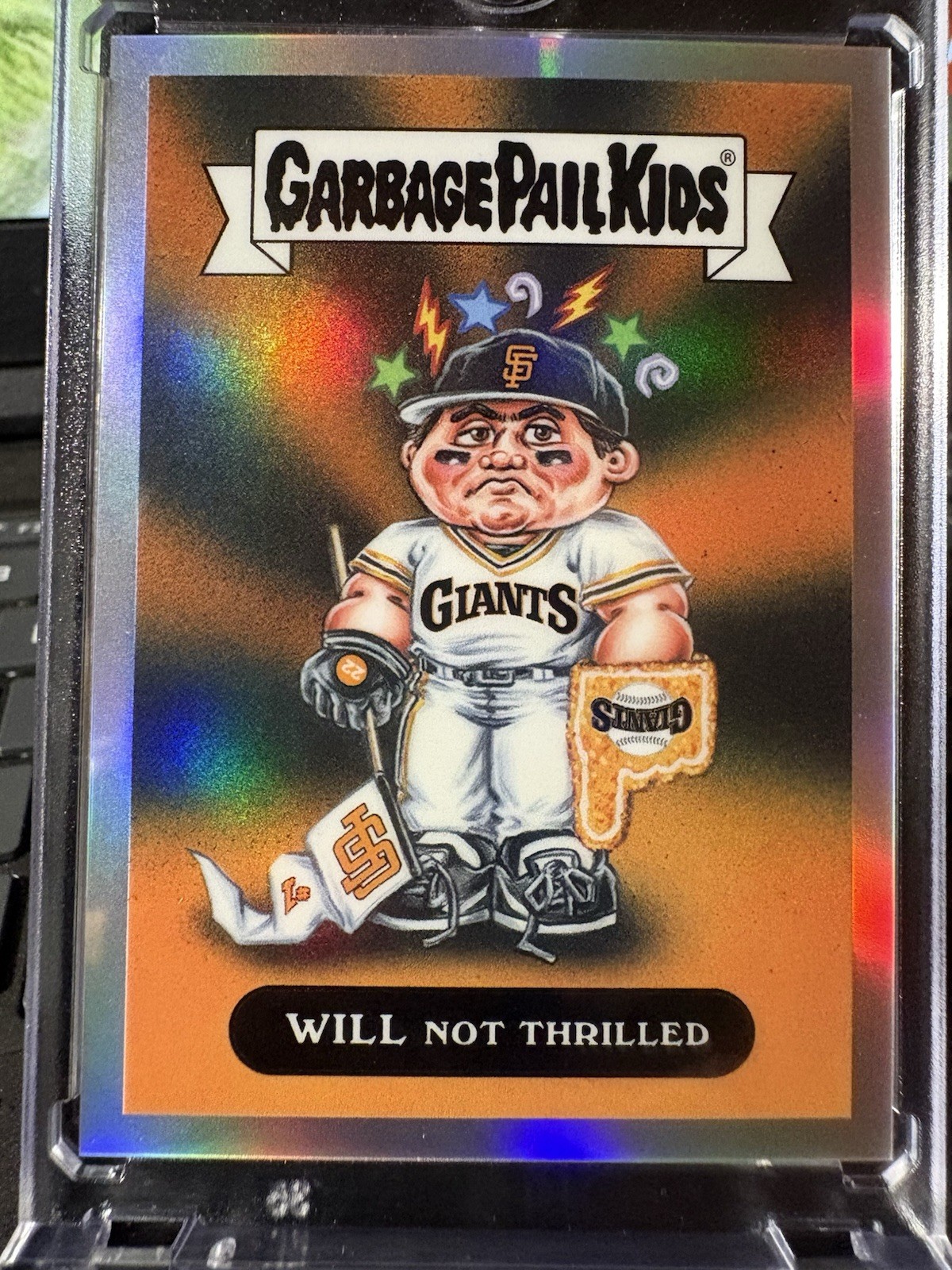 Topps Garbage Pail Kids Chrome Will Not Thrilled GPK-48 Will Clark 2026 Topps Garbage Pail Kids Chrome Will Not Thrilled GPK-48 Will Clark 2026