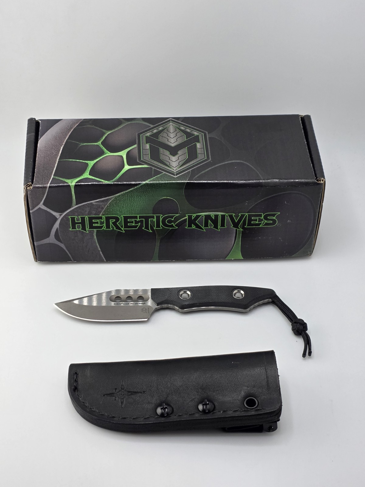 Heretic Knives Kobold H065-5A-BLK-G10 Black G10 MagnaCut Fixed Blade