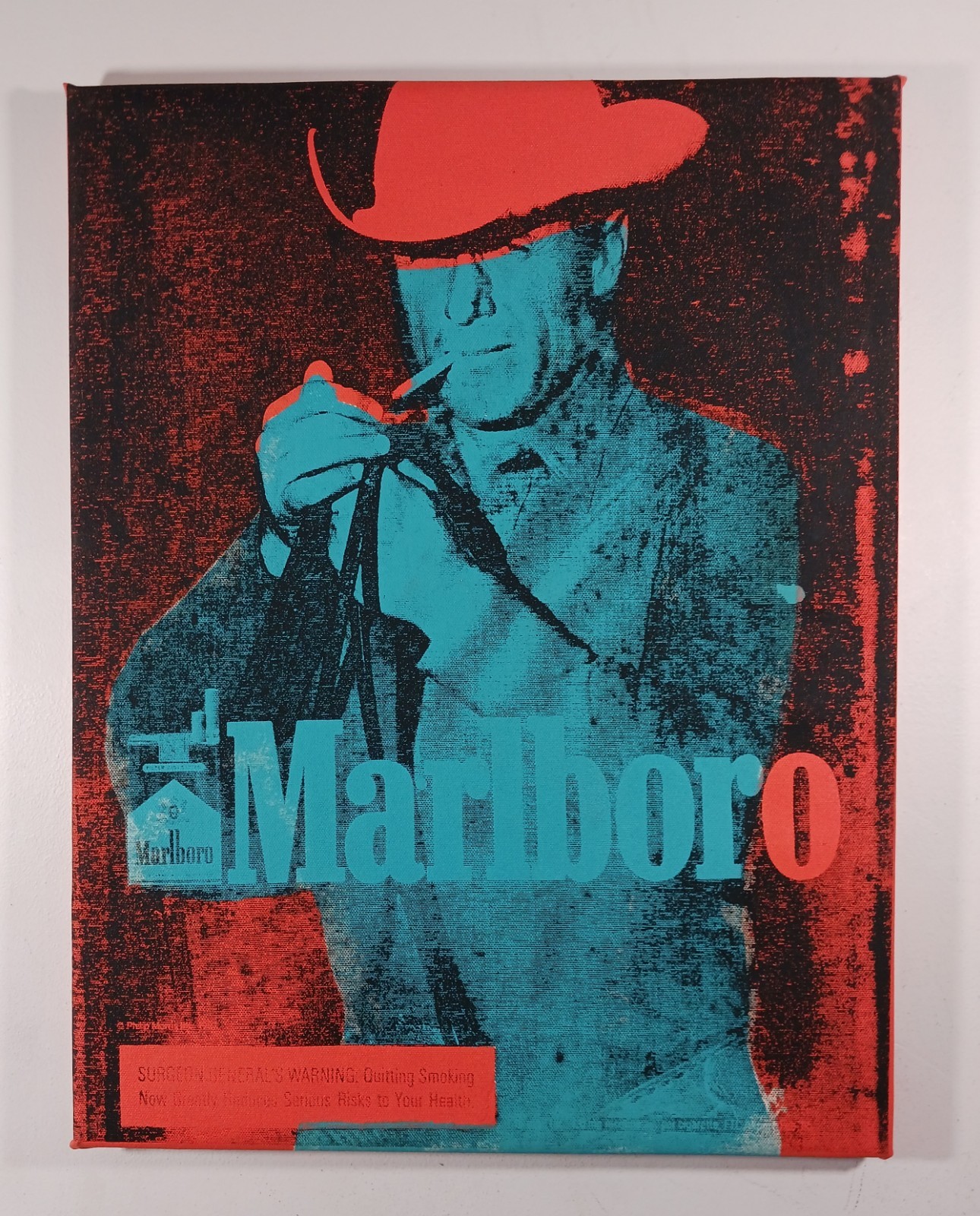 Marloboro Cowboy  Pop Art  Mixed Media Canvas COA warhol banksy