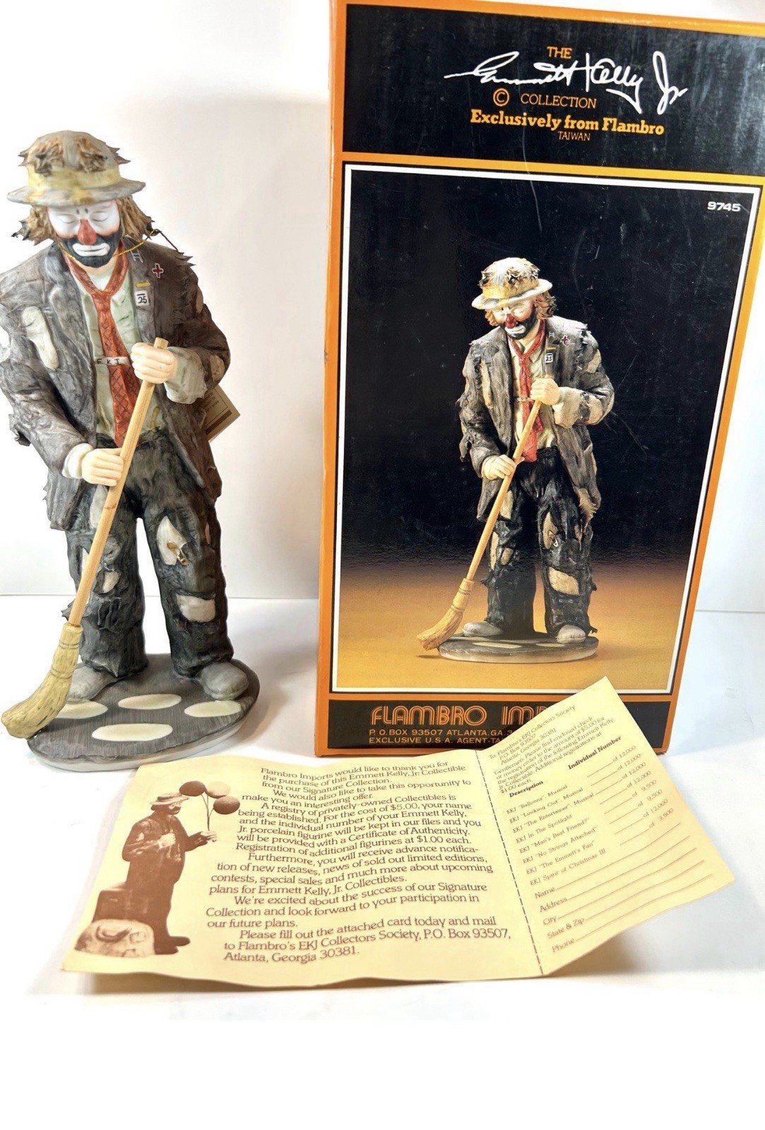 Emmett Kelly Clown Figurine \ Emmett Kelly Clown Figurine \