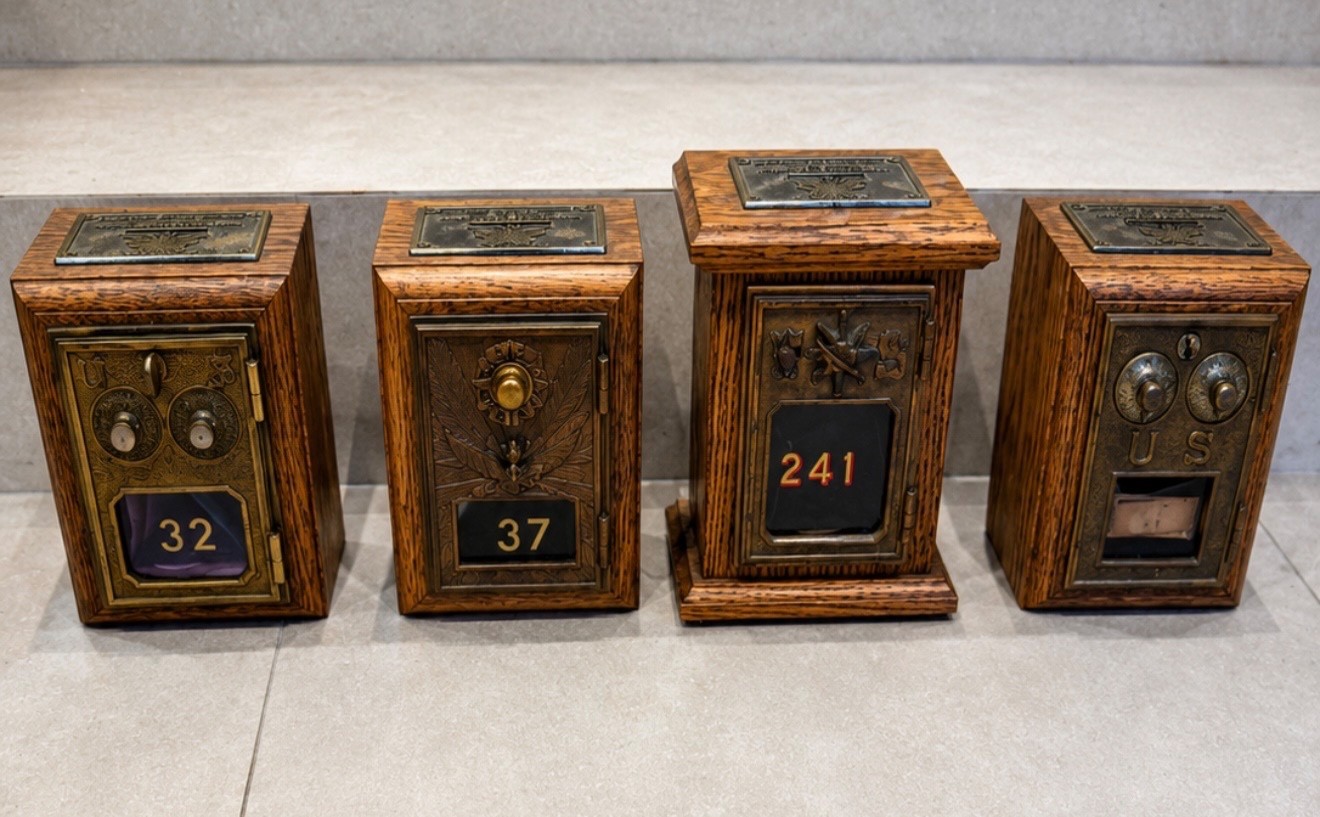Antique U.S. Post Office Mailbox Doors Set of 4 – Vintage Postal Collectibles Antique U.S. Post Office Mailbox Doors Set of 4 – Vintage Postal Collectibles