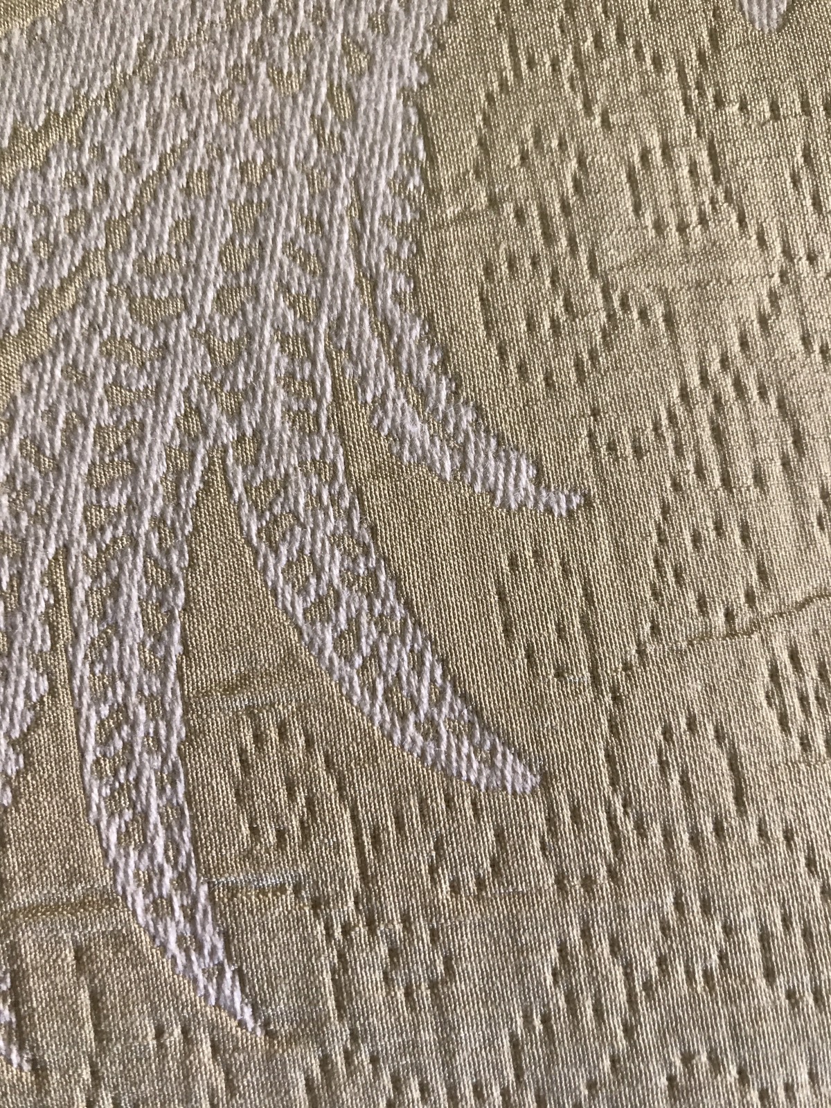 2 Scalamandre Fabric - BATAVIA -22”x 24”-MATELASSE Color Cream On