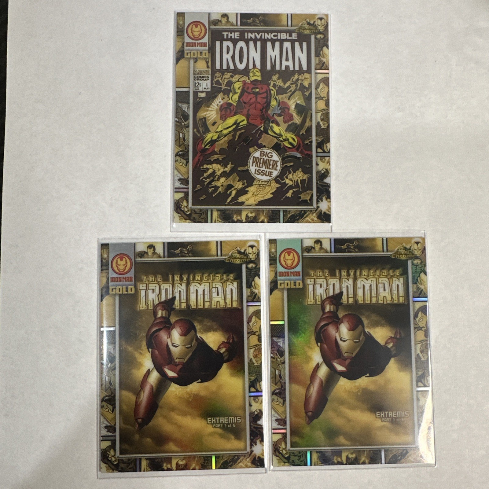 2025 Topps Chrome Marvel Iron Man Lot (3 Card Lot)