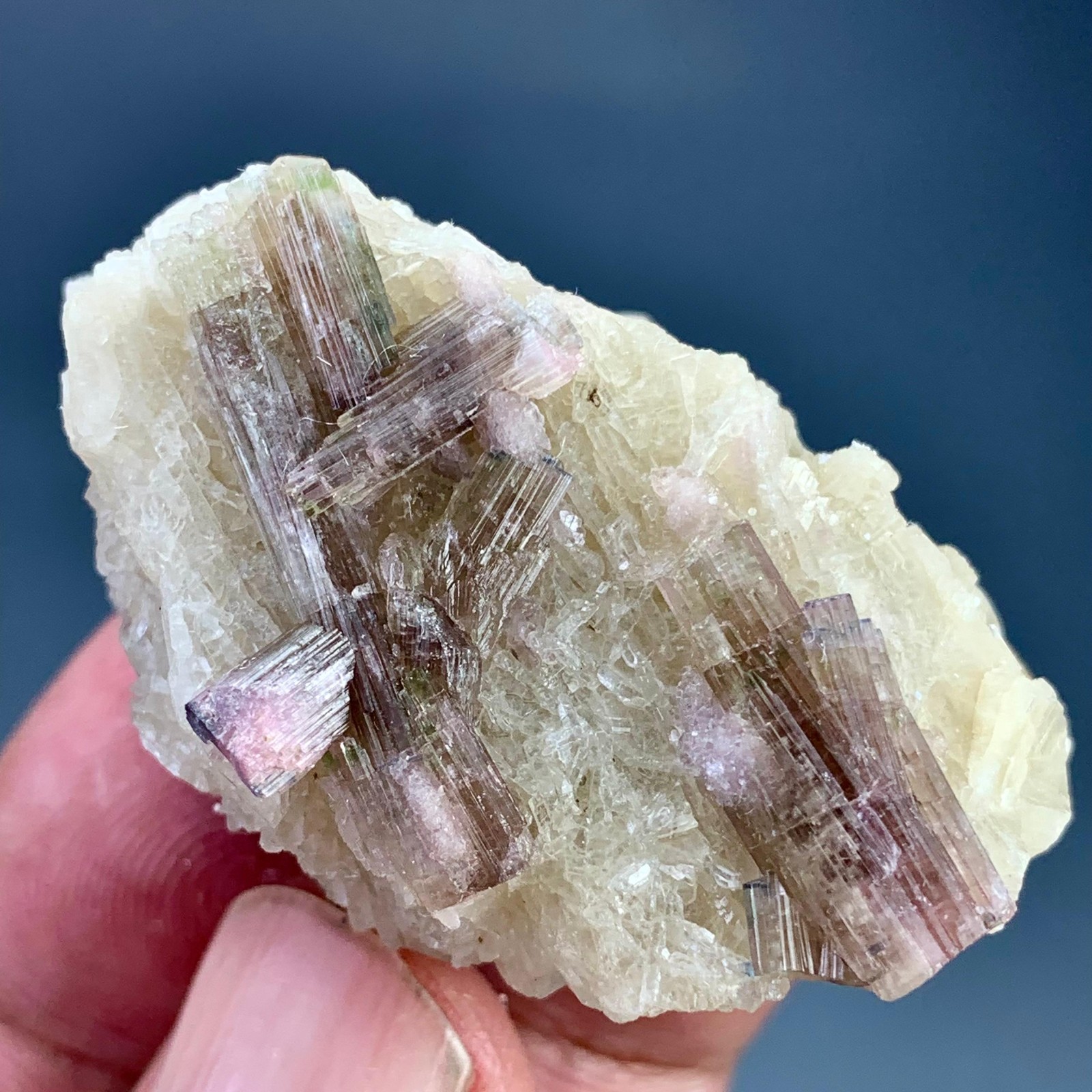 168 CT Terminated Natural Tourmaline Crystals Bunch Specimen From Afghanistan