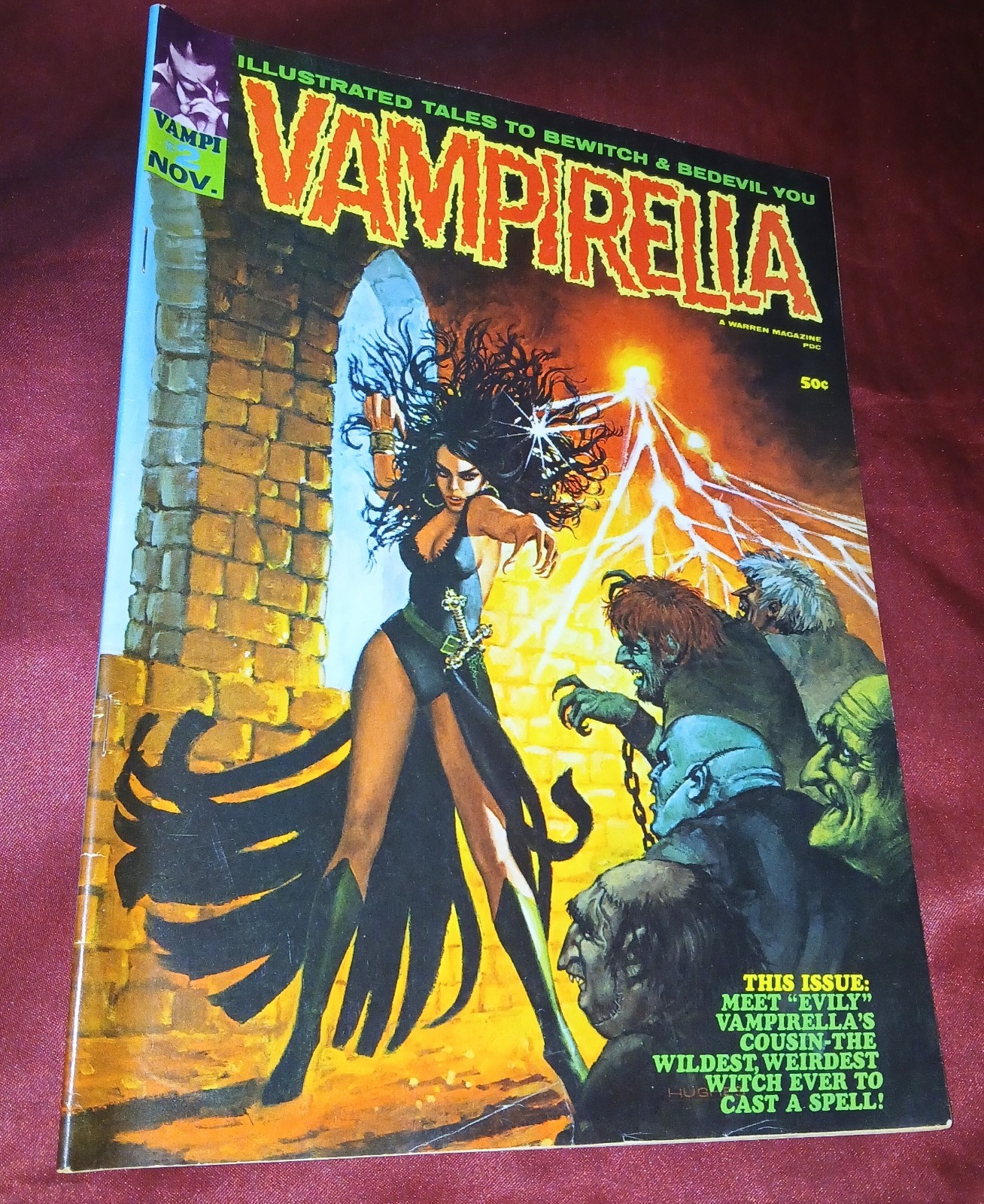 Vtg 1969 Vampirella #2 Magazine Nov Warren Publishing November Meet Evily NM EUC