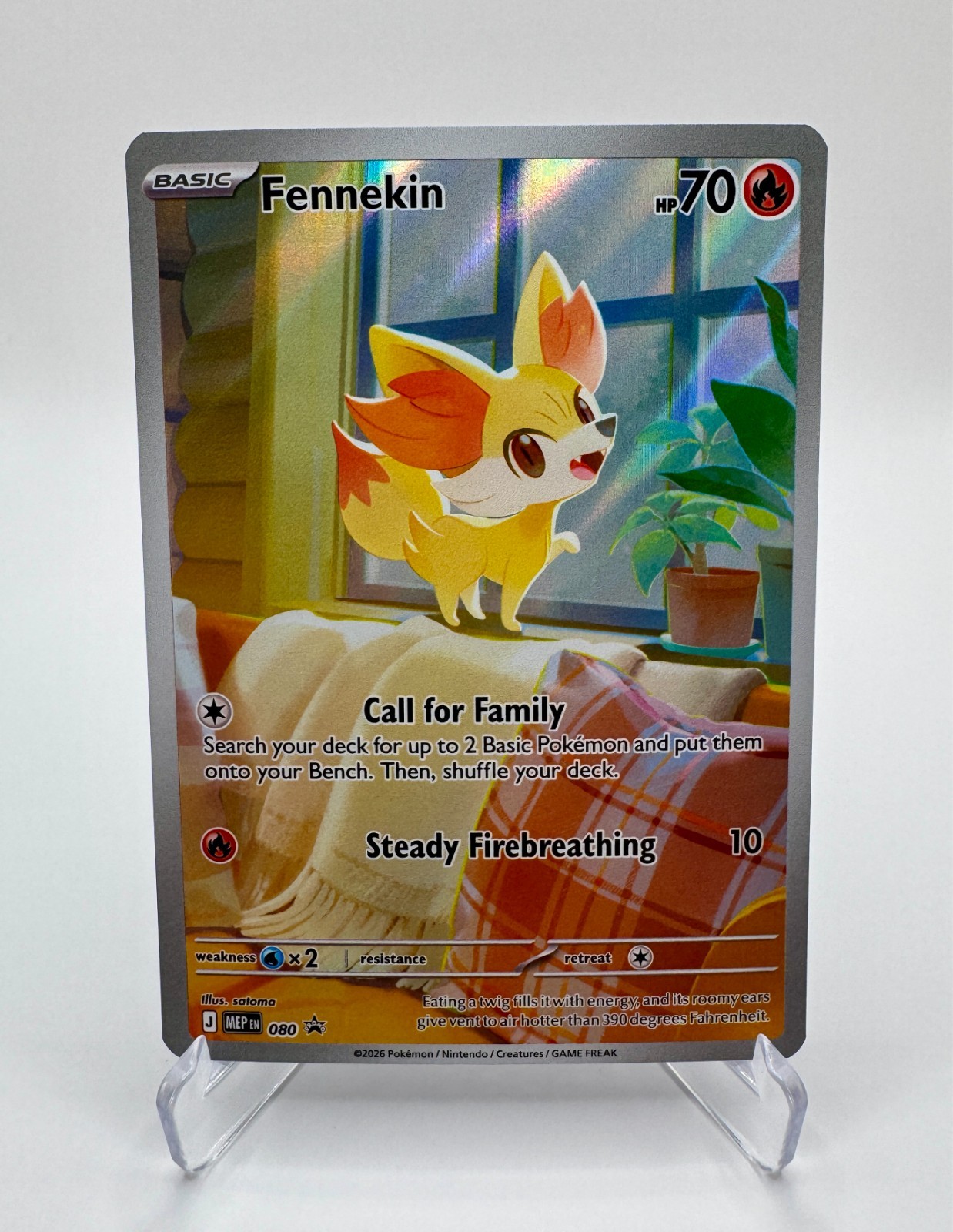 Fennekin MEP080 Black Star Promo - Pokémon TCG Chaos Rising (2026) NM