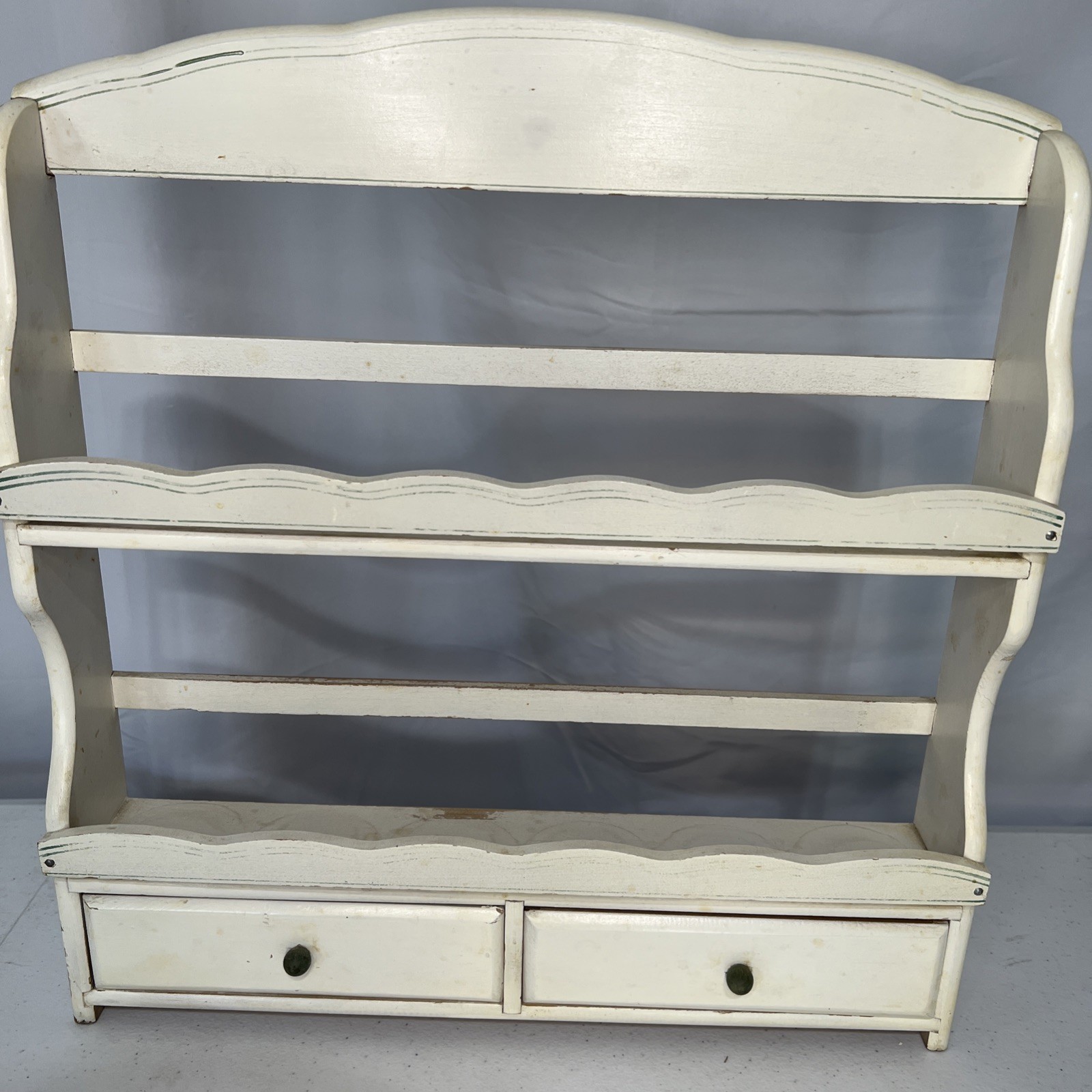 Garden Harvest Spice Rack White Green Vtg 70's Japan Grannycore Retro Kitschy 