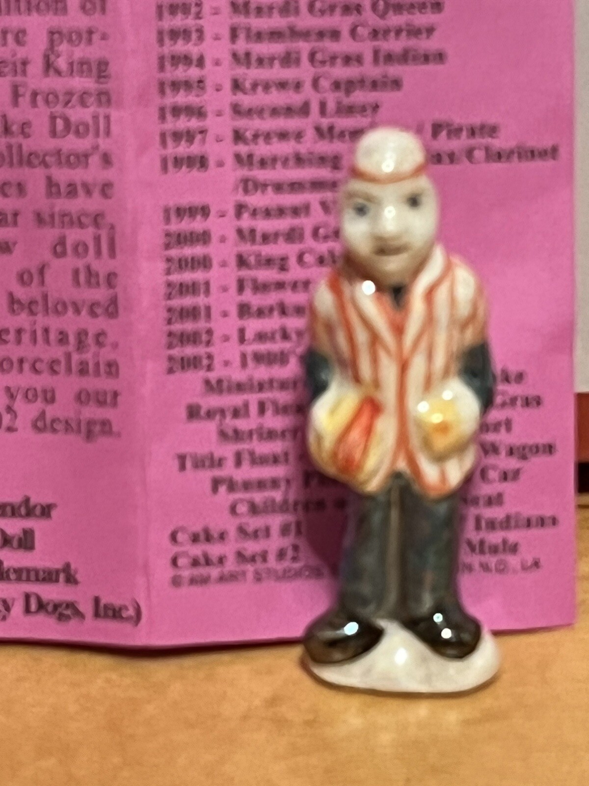 2002 Haydel\'s PROOF king cake doll  LUCKY DOG Mardi Gras New Orleans piece