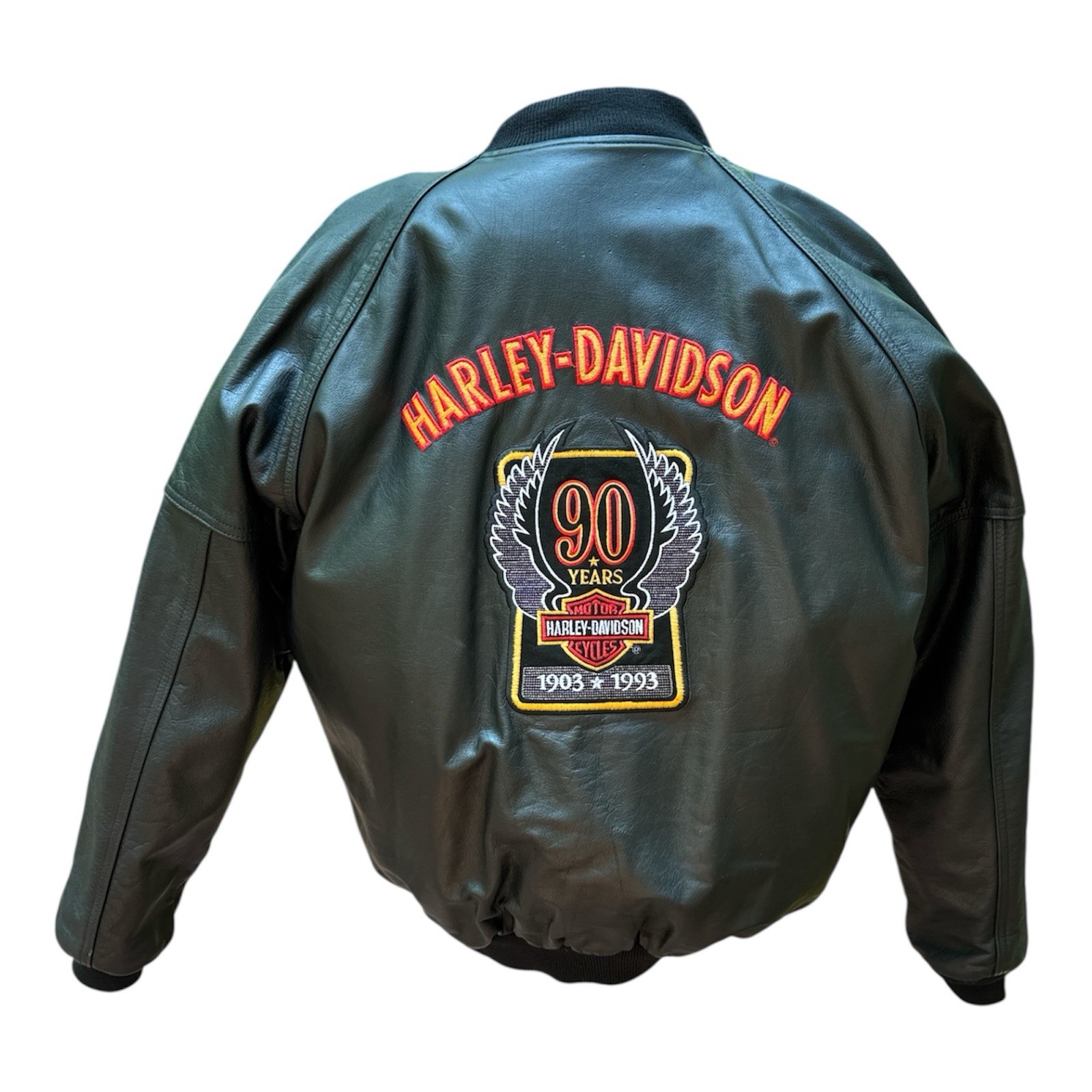 Original Harley Davidson 90th Anniversary Leather Jacket ~ Original Owner ~ Exc. Original Harley Davidson 90th Anniversary Leather Jacket ~ Original Owner ~ Exc.