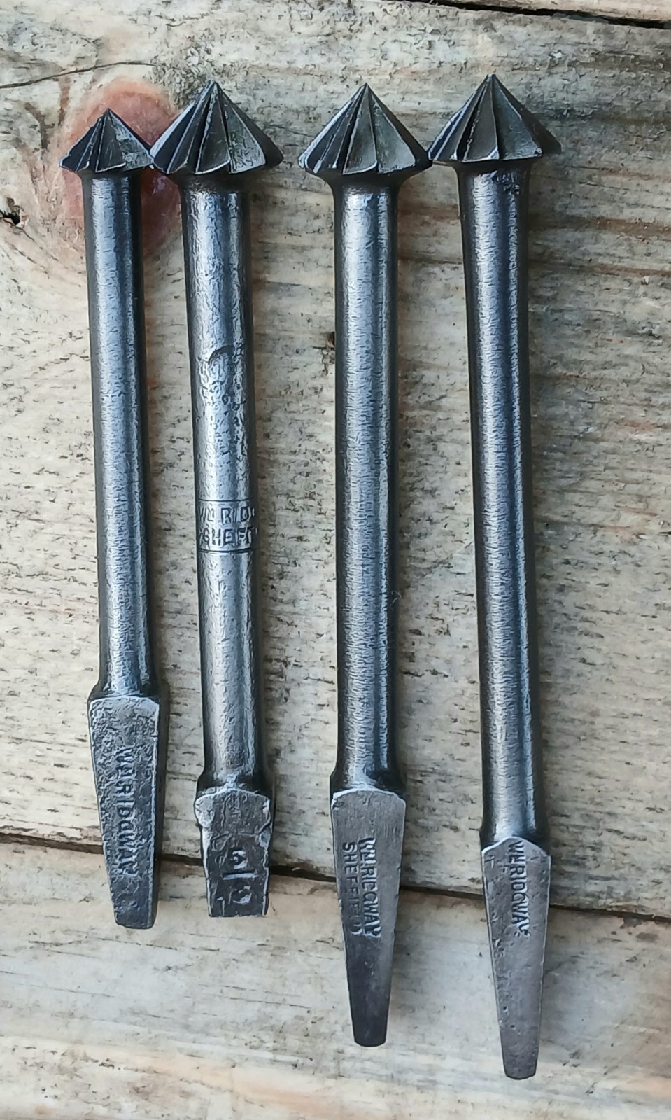 Vintage Wm. Ridgway Countersink Brace Bits. Made In England. ×4