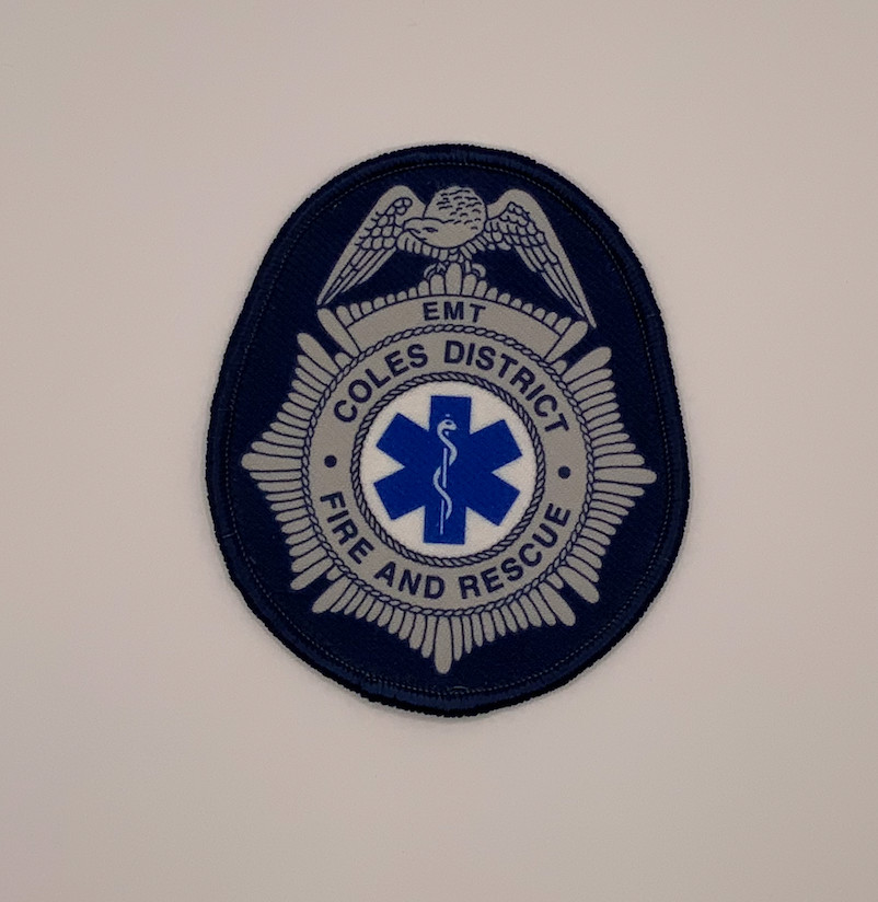 Coles District VFD Patch Prince William County VA EMT Station Was Disbanded Rare
