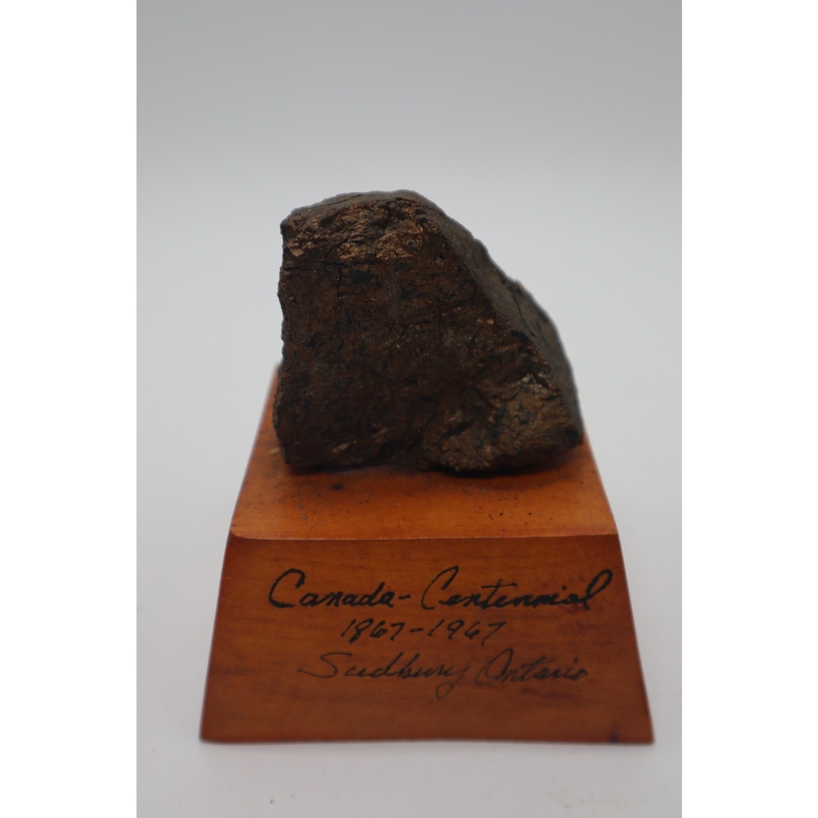 Vintage Sudbury Ontario Canada Centennial 1867-1967 Mineral Specimen Display Vintage Sudbury Ontario Canada Centennial 1867-1967 Mineral Specimen Display