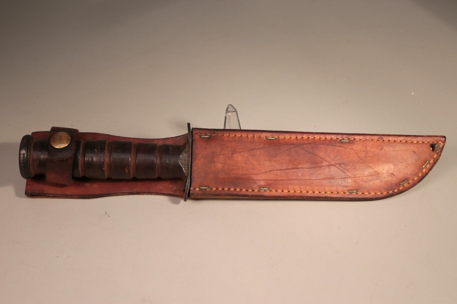 Camillus USMC Fighting Knife with Leather Sheath