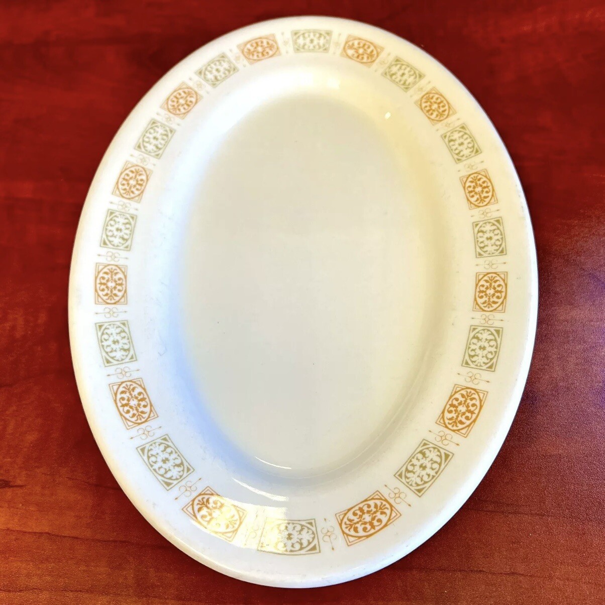 Shenango China Plate Rim Rol Wel Roc Oval Serving Platter