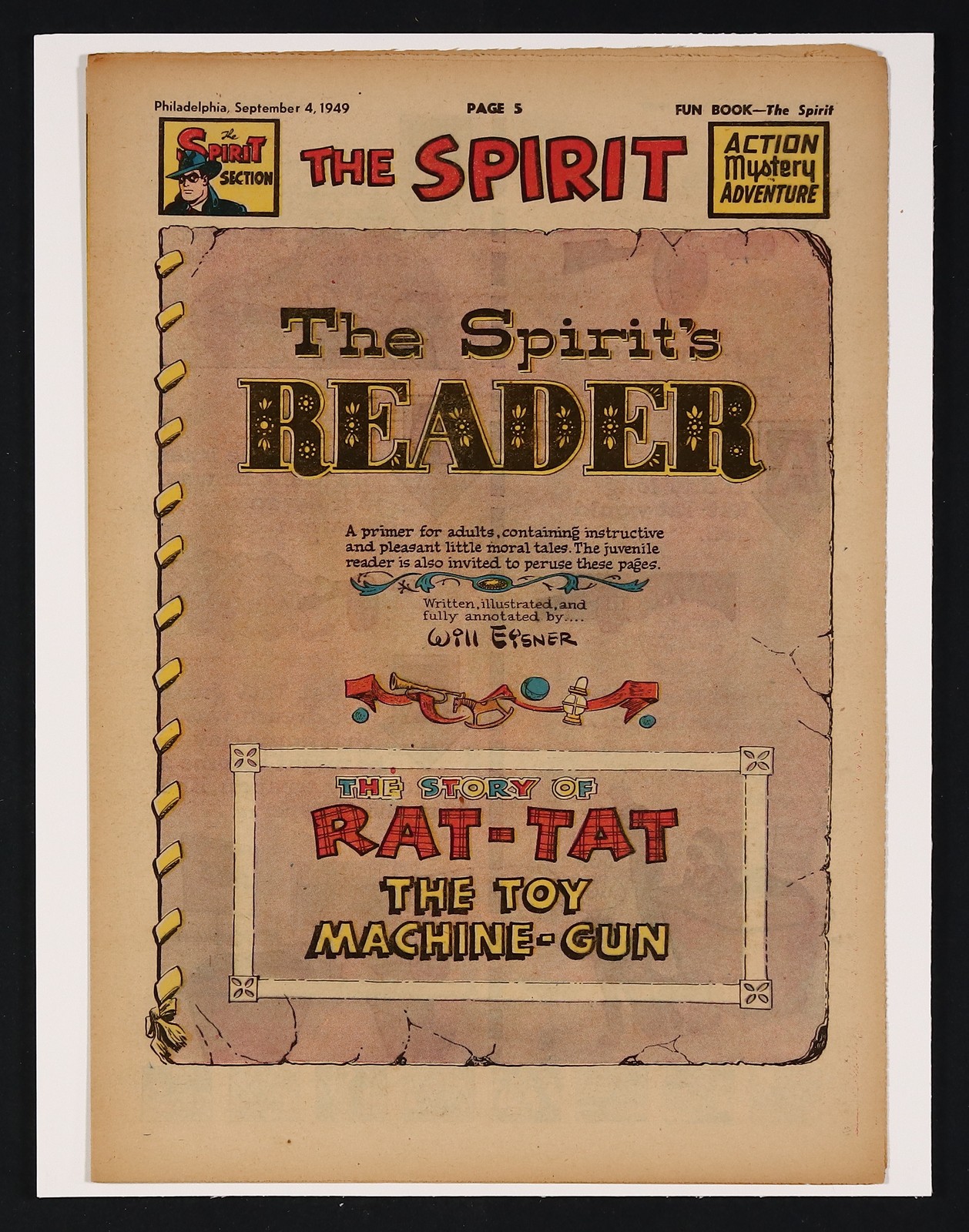 Spirit Weekly Newspaper Comic Tabloid Edition Sep 4 1949 FN+ 6.5