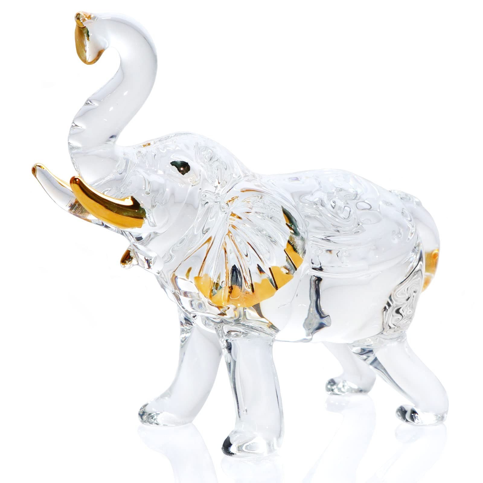 YWHL Handmade Crystal Elephant Figurine Gifts for Women, Elephant Statue Deco... YWHL Handmade Crystal Elephant Figurine Gifts for Women, Elephant Statue Deco...