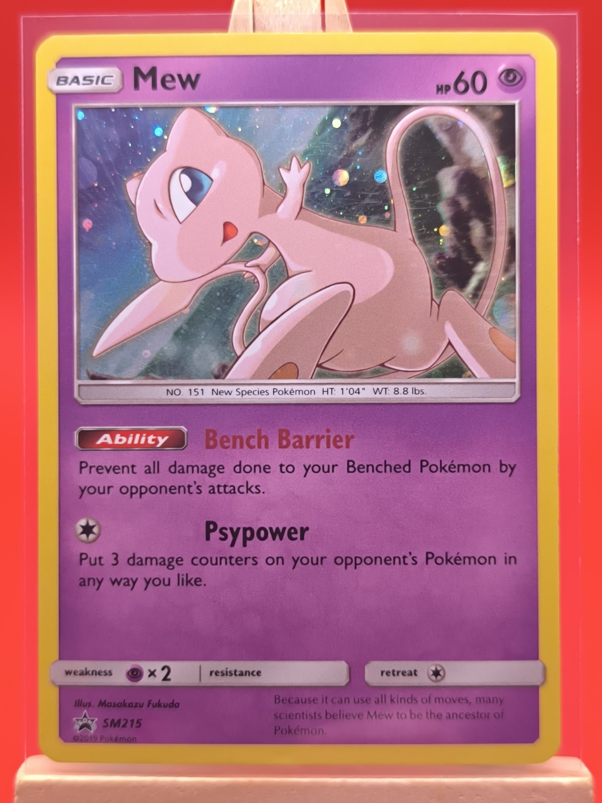 Mew SM215 Hidden Fates Ultra Rare Holo Promo Pokemon Card Mew SM215 Hidden Fates Ultra Rare Holo Promo Pokemon Card
