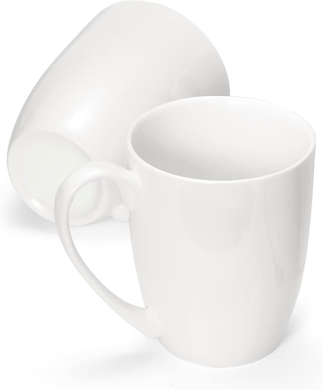 Set of 2 Fine Bone China Coffee Mugs 10oz - Lightweight Porcelain Cups for Espre Set of 2 Fine Bone China Coffee Mugs 10oz - Lightweight Porcelain Cups for Espre