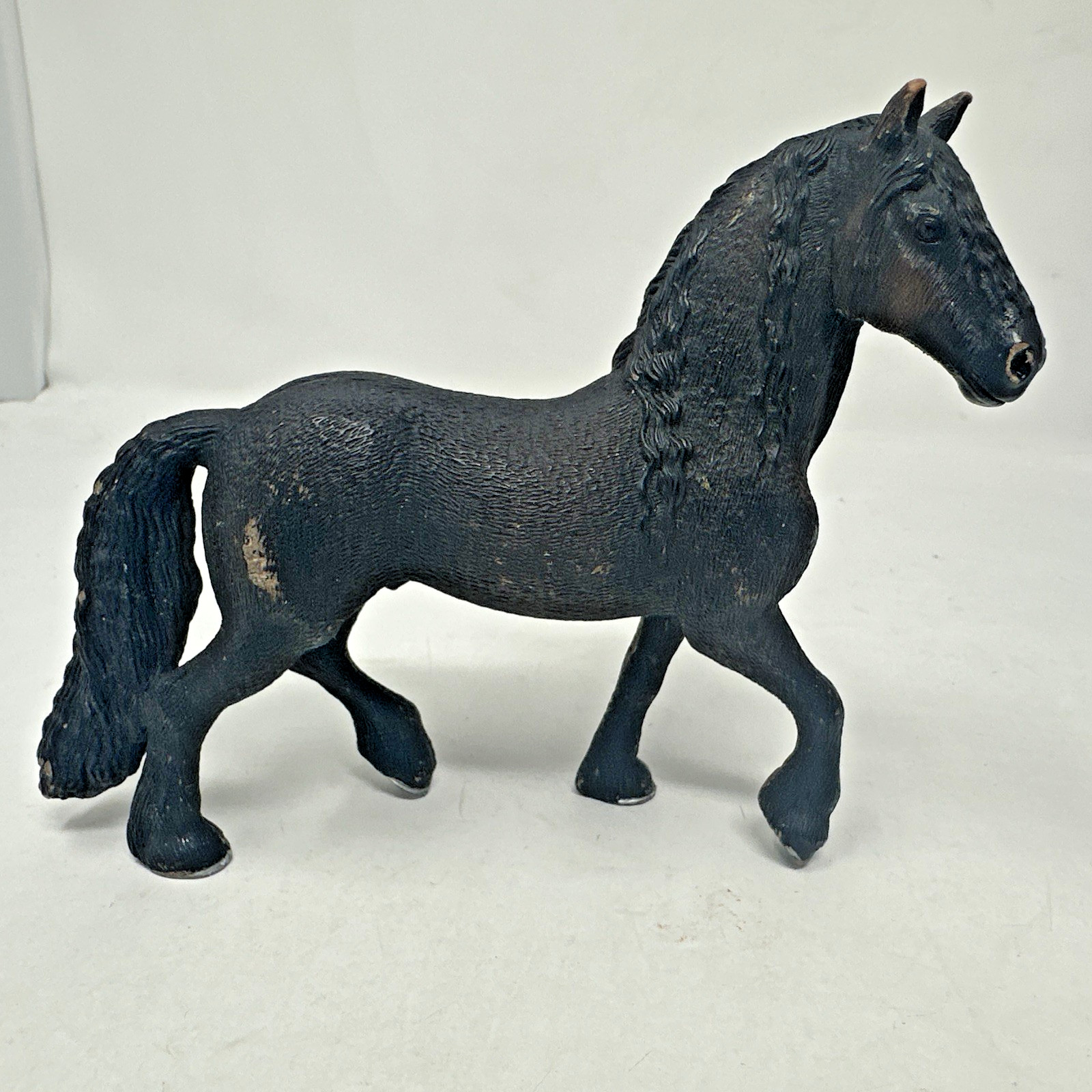 Schleich 2009 Friesian Stallion Horse Black Action Figure Retired Discontinued
