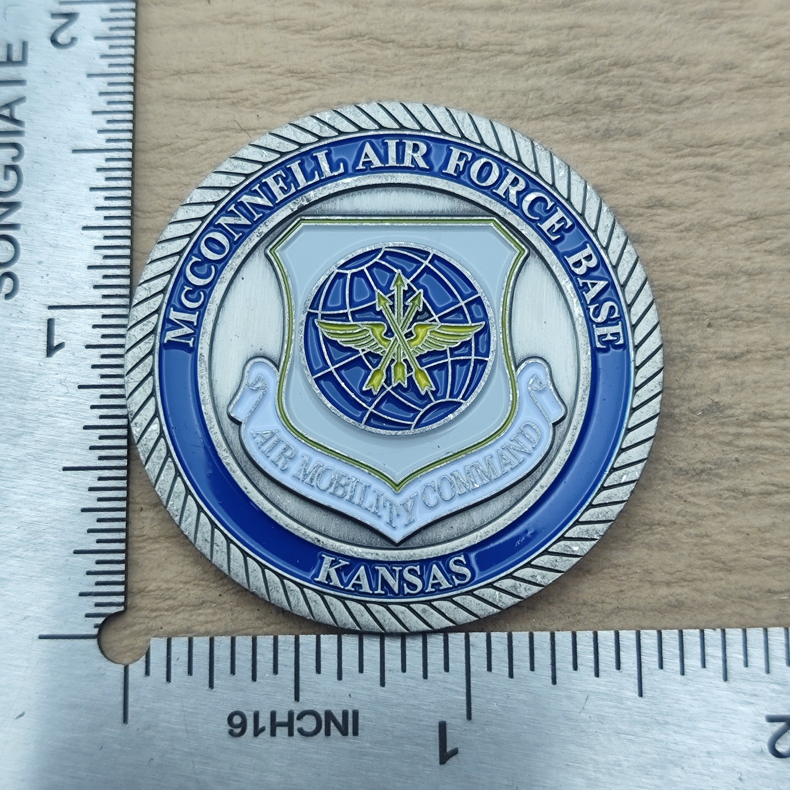 USAF Air Mobility Command Mcconnell Air Force Base Kansas Challenge Coin