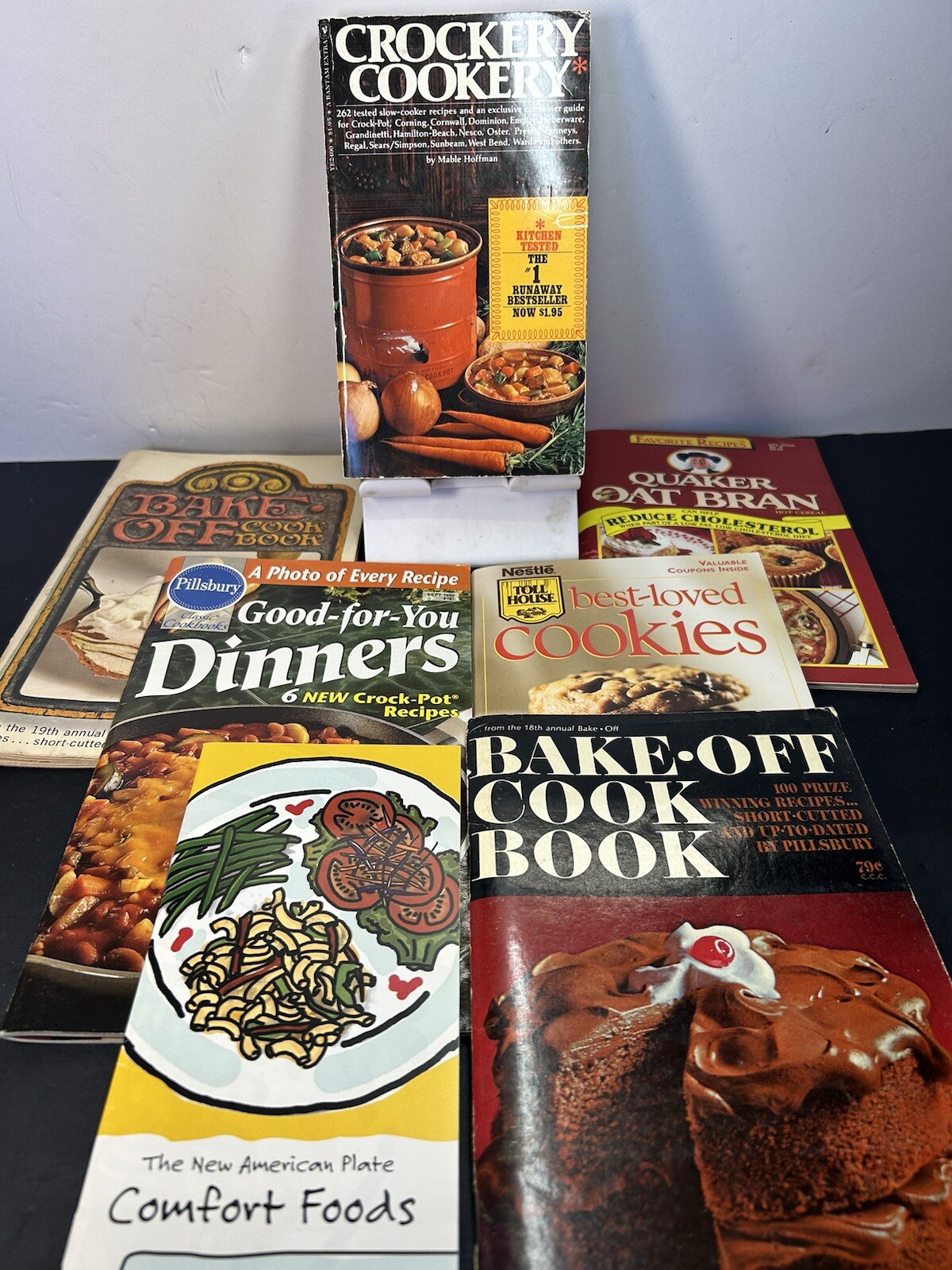 7 Vtg Cook Book Recipe Booklet Lot Crockery Cookery Quaker Toll House Bake Off