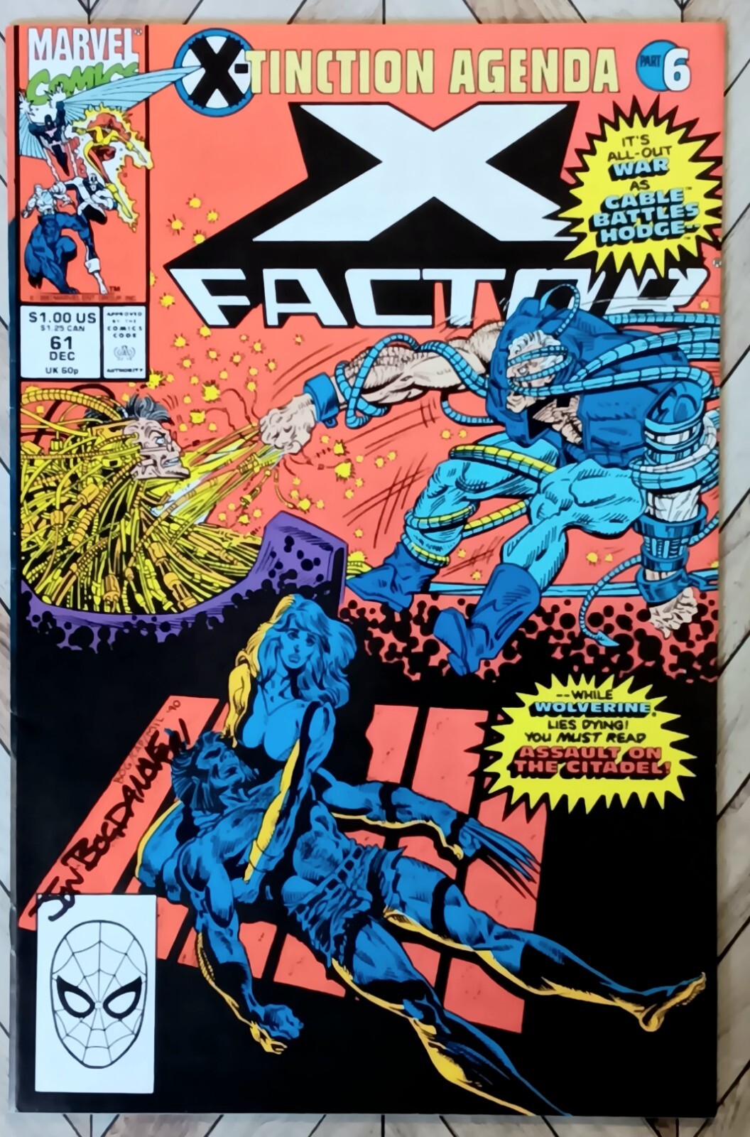 X-Factor #61 - VF - 1990 - Marvel - Extinction Agenda - Signed by Bogdanoveri 🔥