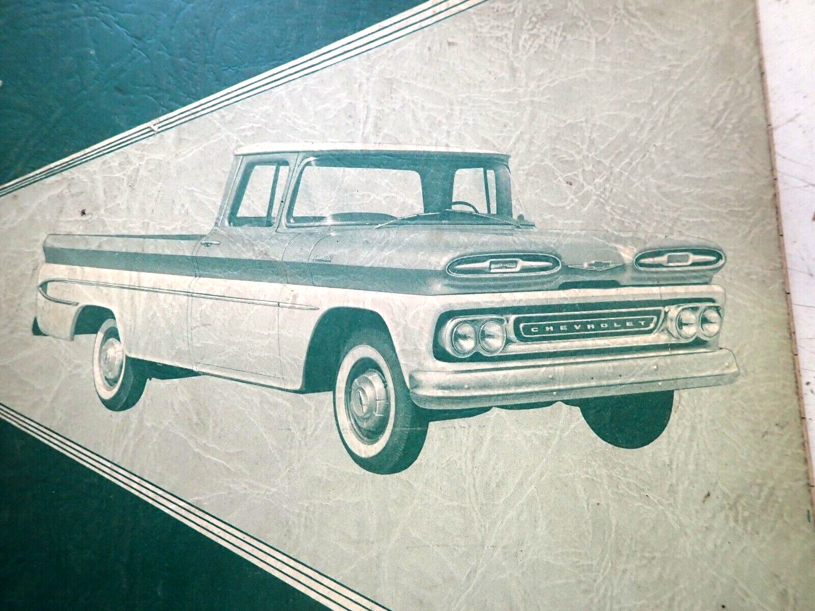 Original 1961 Chevrolet Pickup Truck Shop Manual Supplement GM Original 1961 Chevrolet Pickup Truck Shop Manual Supplement GM