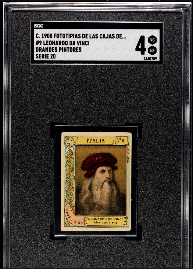 c. 1900 FOTOTIPIAS #9 LEONARDO DA VINCI *HIGHEST GRADE* SGC 4 POP 4 (STOLLWERCK)