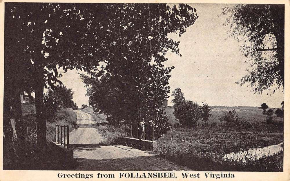 Follansbee West Virginia Street Scene Greeting Antique Postcard K77966 Follansbee West Virginia Street Scene Greeting Antique Postcard K77966