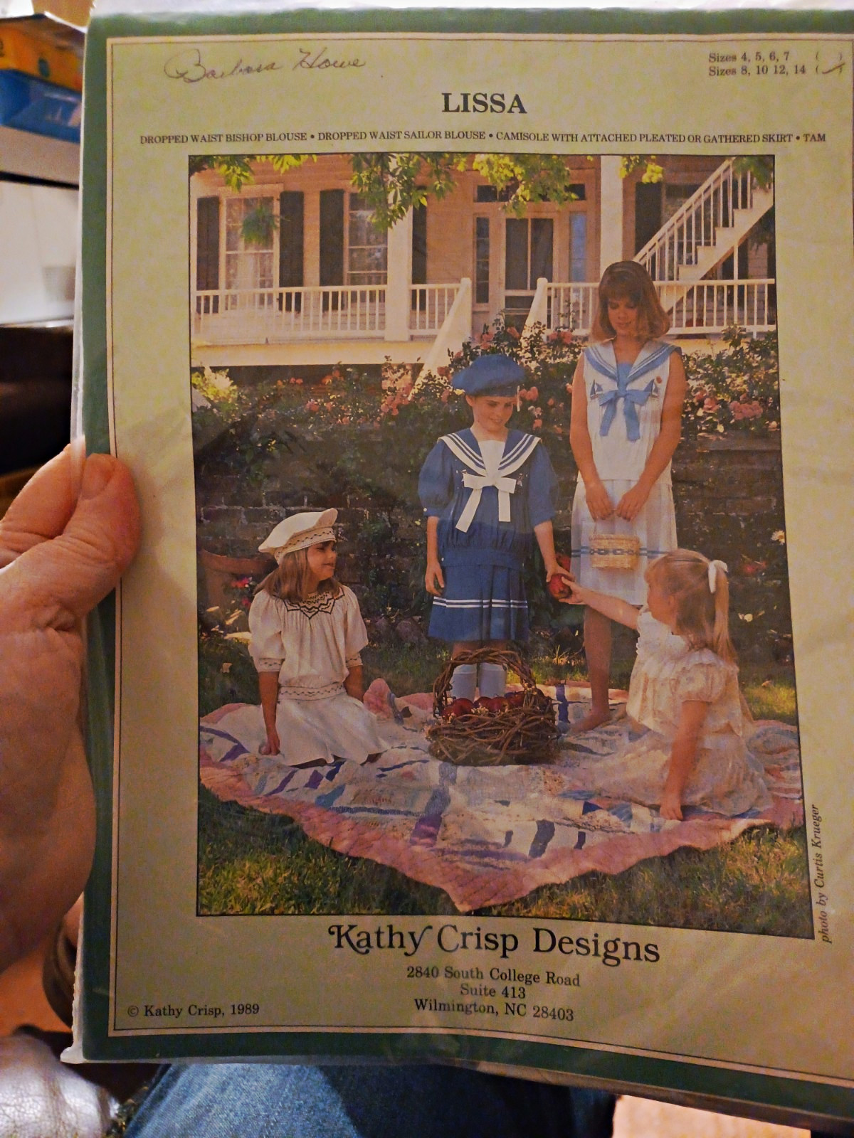 Vin 1989 Kathy Crisp Lissa Sewing Pattern 8-14 Sailor Bishop Blouse Skirt UNCUT