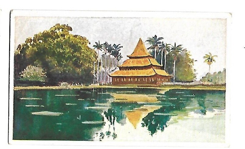 1934 Stollwerck Chocolate Card ~ No. 163, Mosque In West Sumatra