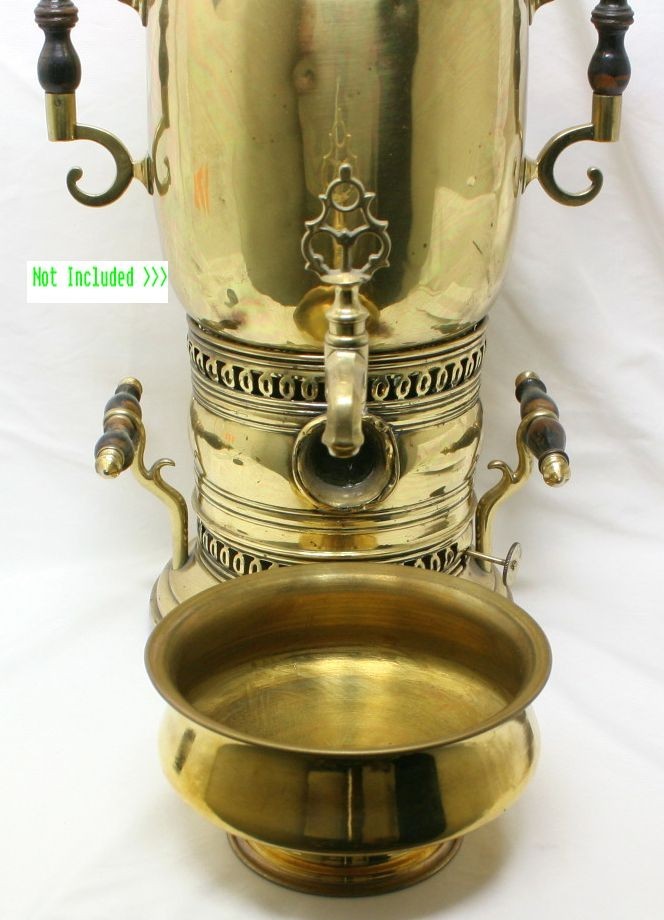Vtg. Russian Samovar\'s Large Drip Bowl Solid Brass In Excellent Condition # S-57