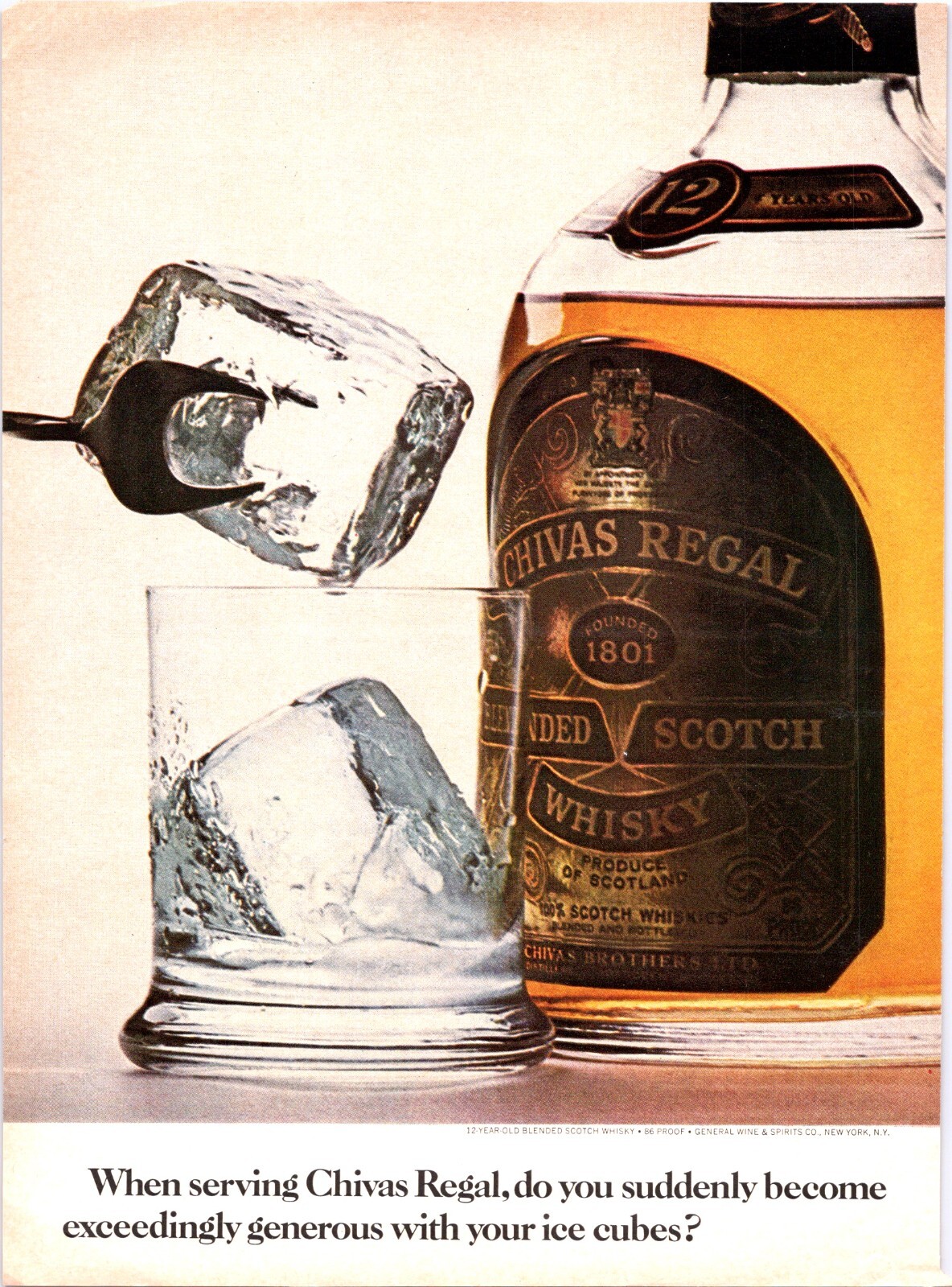 1969 • CHIVAS REGAL page print ad • 1960s ADS.04